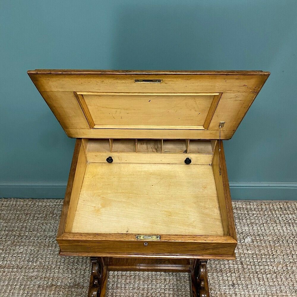 Spectacular Quality Antique Victorian Walnut Davenport Desk photo furniture