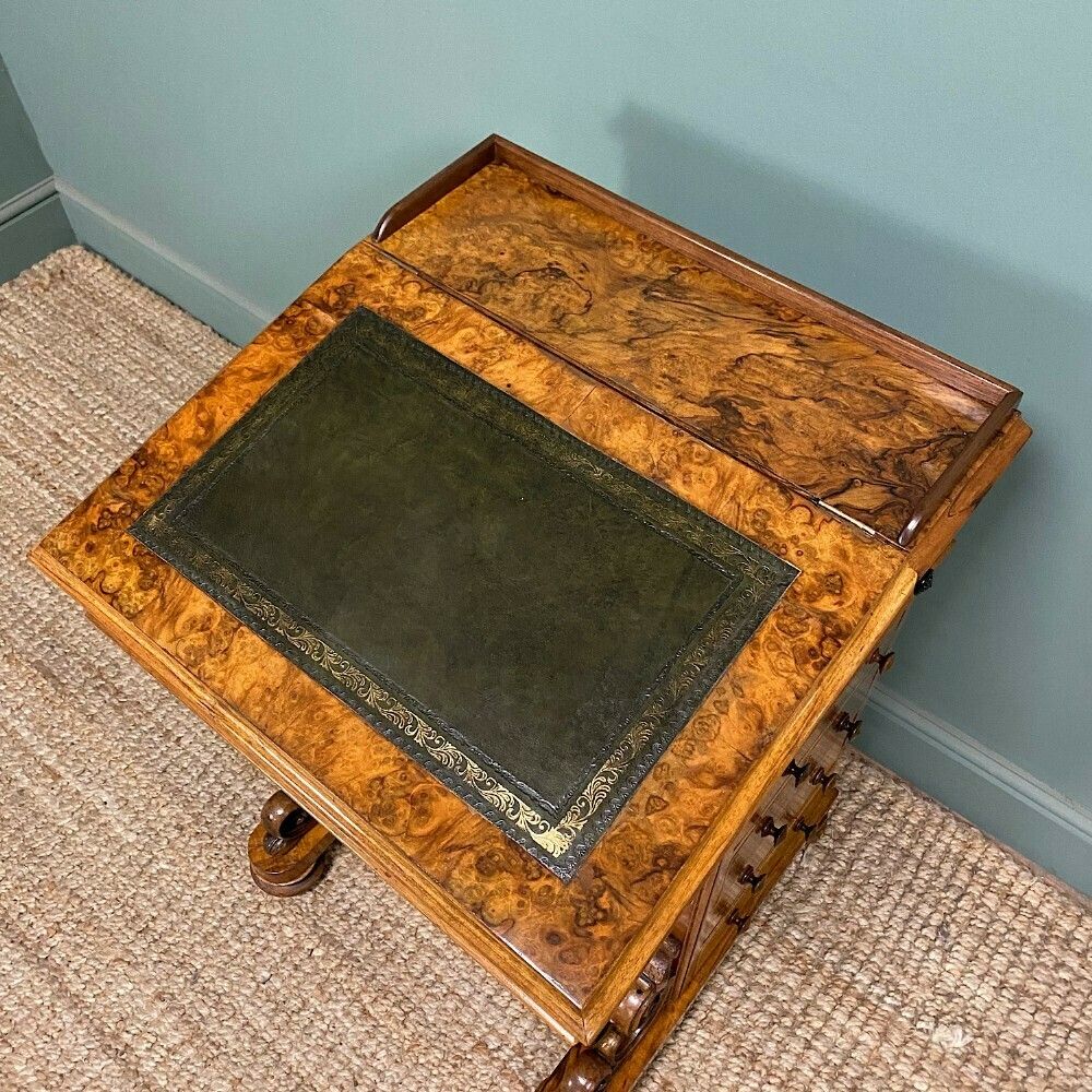 Spectacular Quality Antique Victorian Walnut Davenport Desk photo Furniture