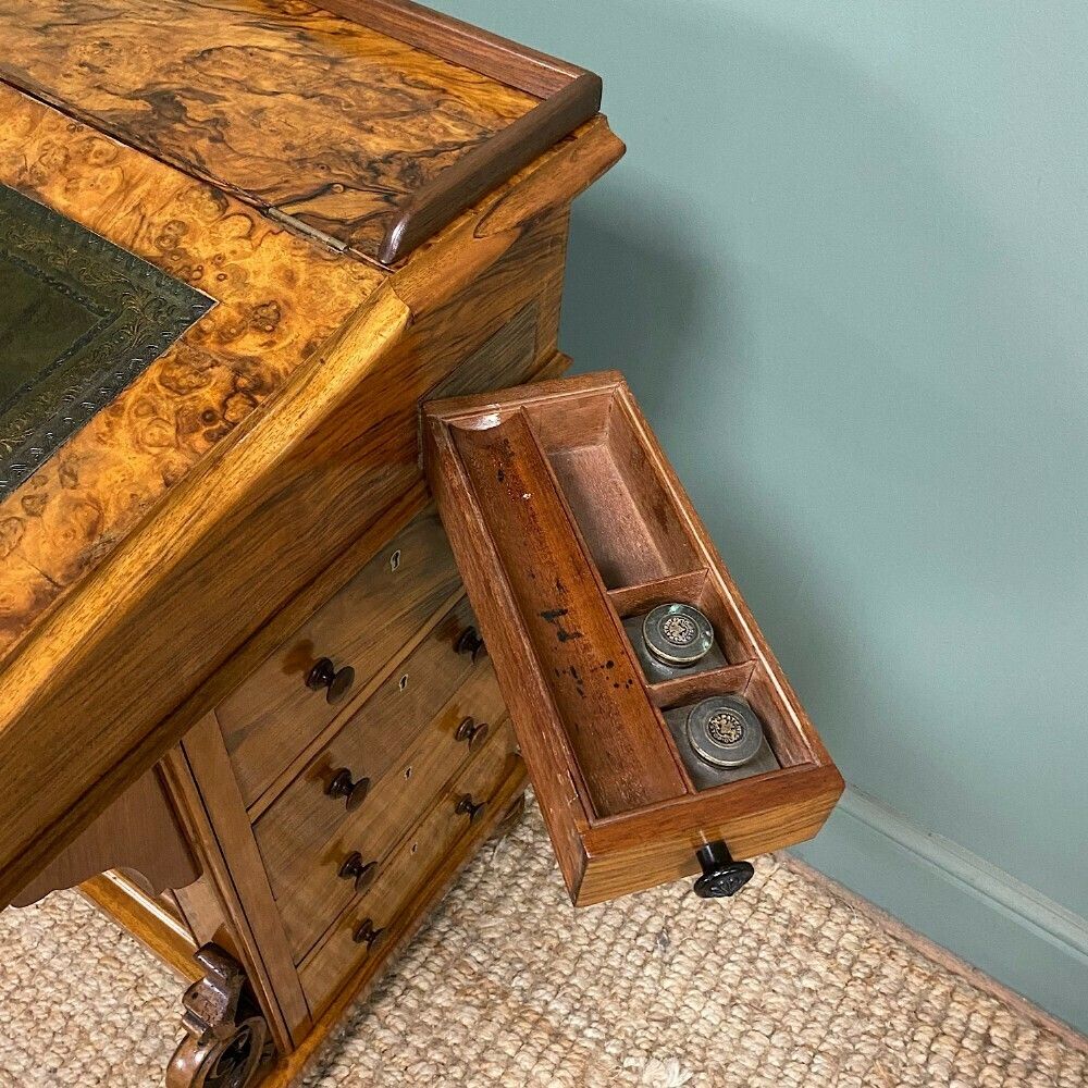 Spectacular Quality Antique Victorian Walnut Davenport Desk photo buy