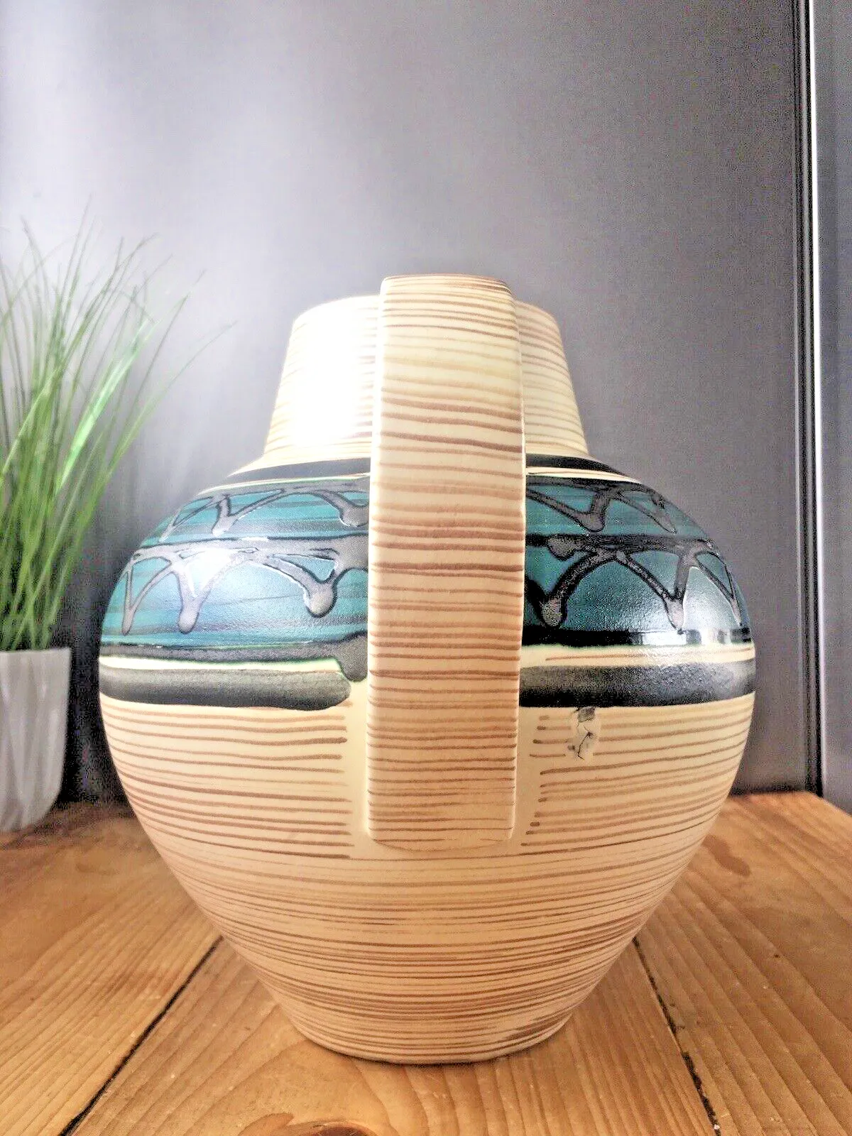 Large 1960's Carstens Tonnieshof West German Pottery Floor Jug Vase 698 23 Retro photo 120.0