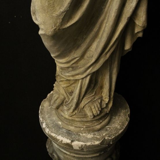 photo for sale French Plaster Pair Of Caryatids With Pedestals