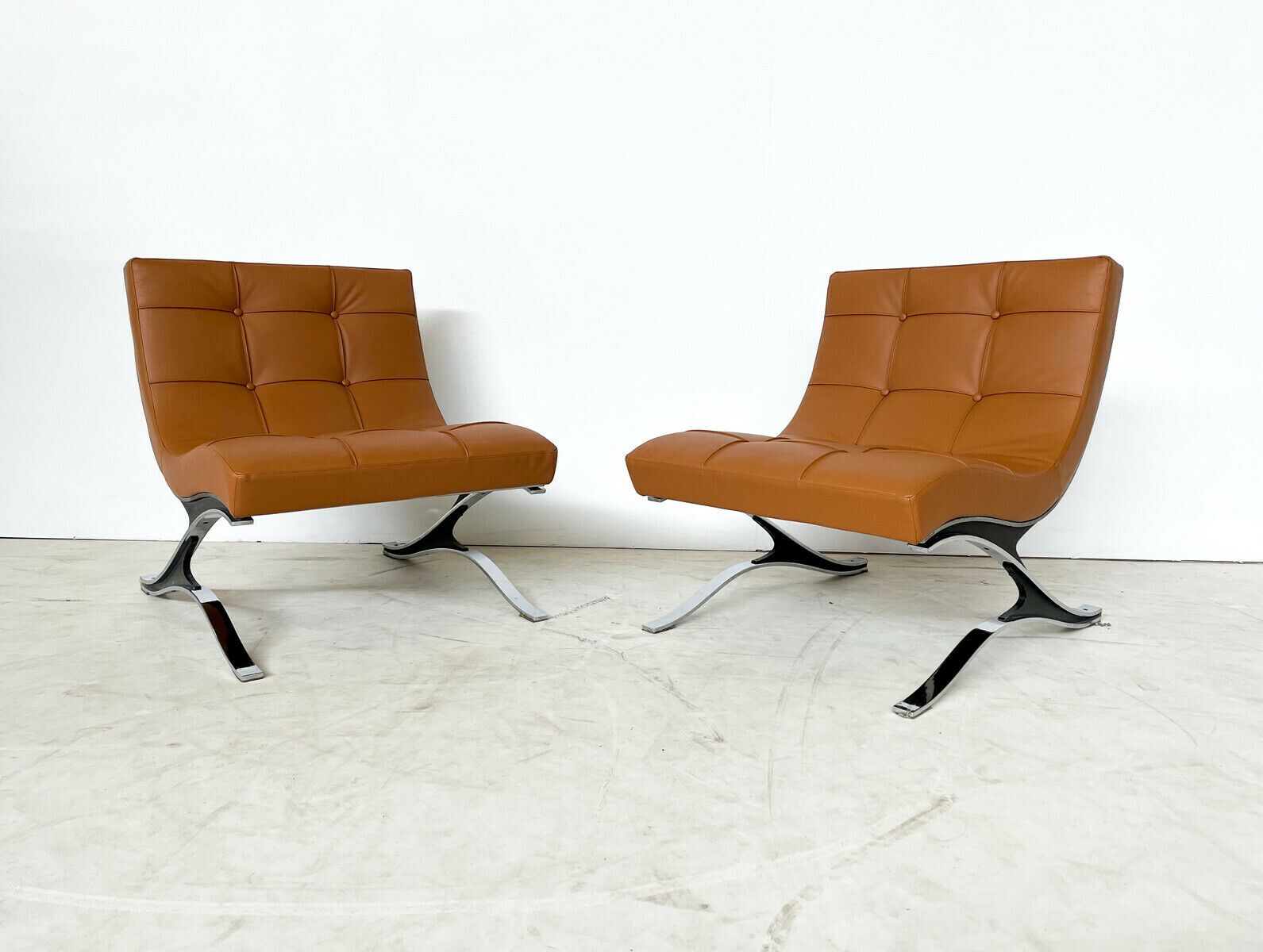 Italian Mid Century Brown Leather Armchair photo furniture