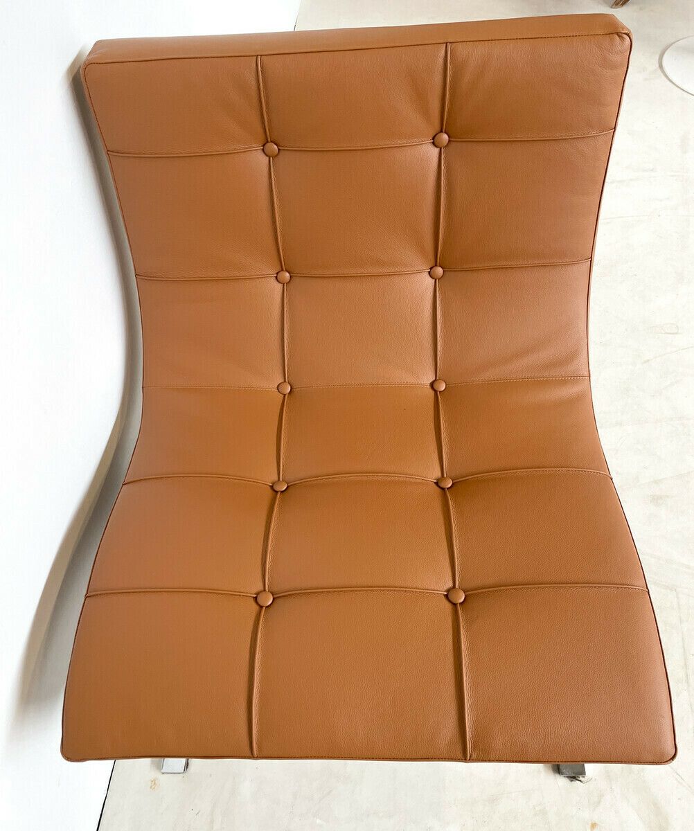 Italian Mid Century Brown Leather Armchair photo buy