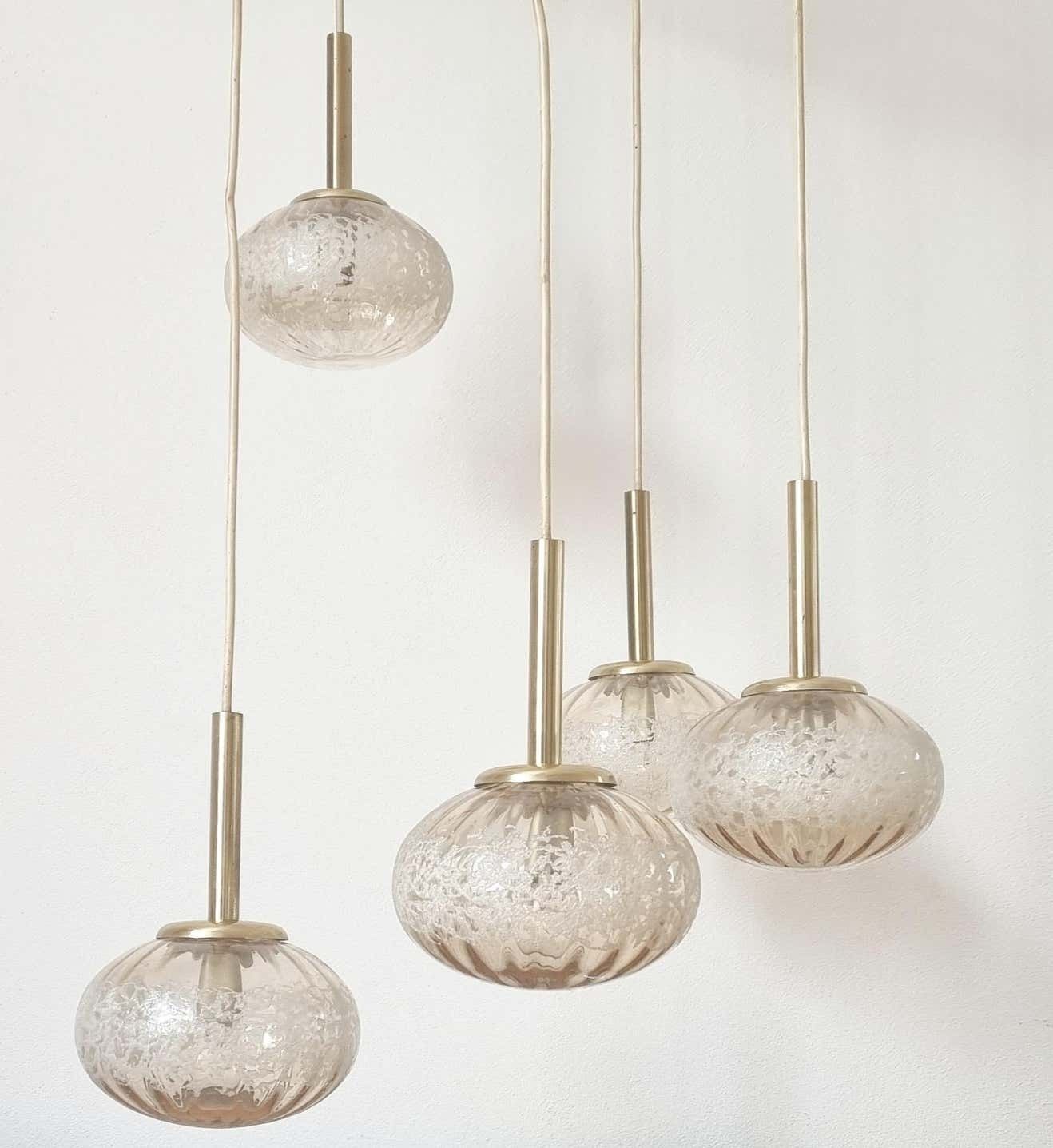 Rare Midcentury Pendant Fischer Leuchten, Germany, 1970s photo furniture