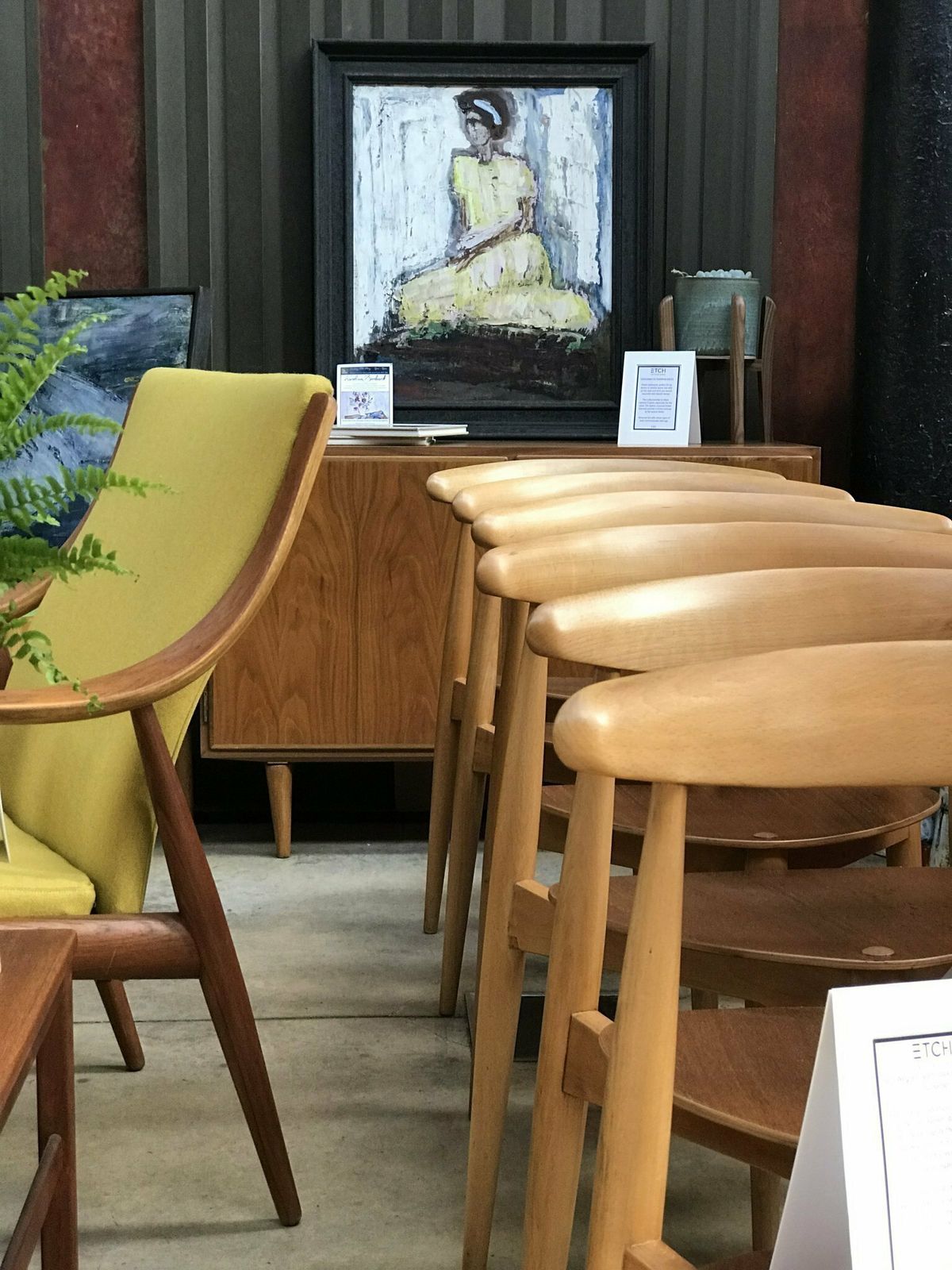 Hans Wegner ‘Heart’ Fh 4103 Teak And Beech Dining Chairs (6) photo vintage