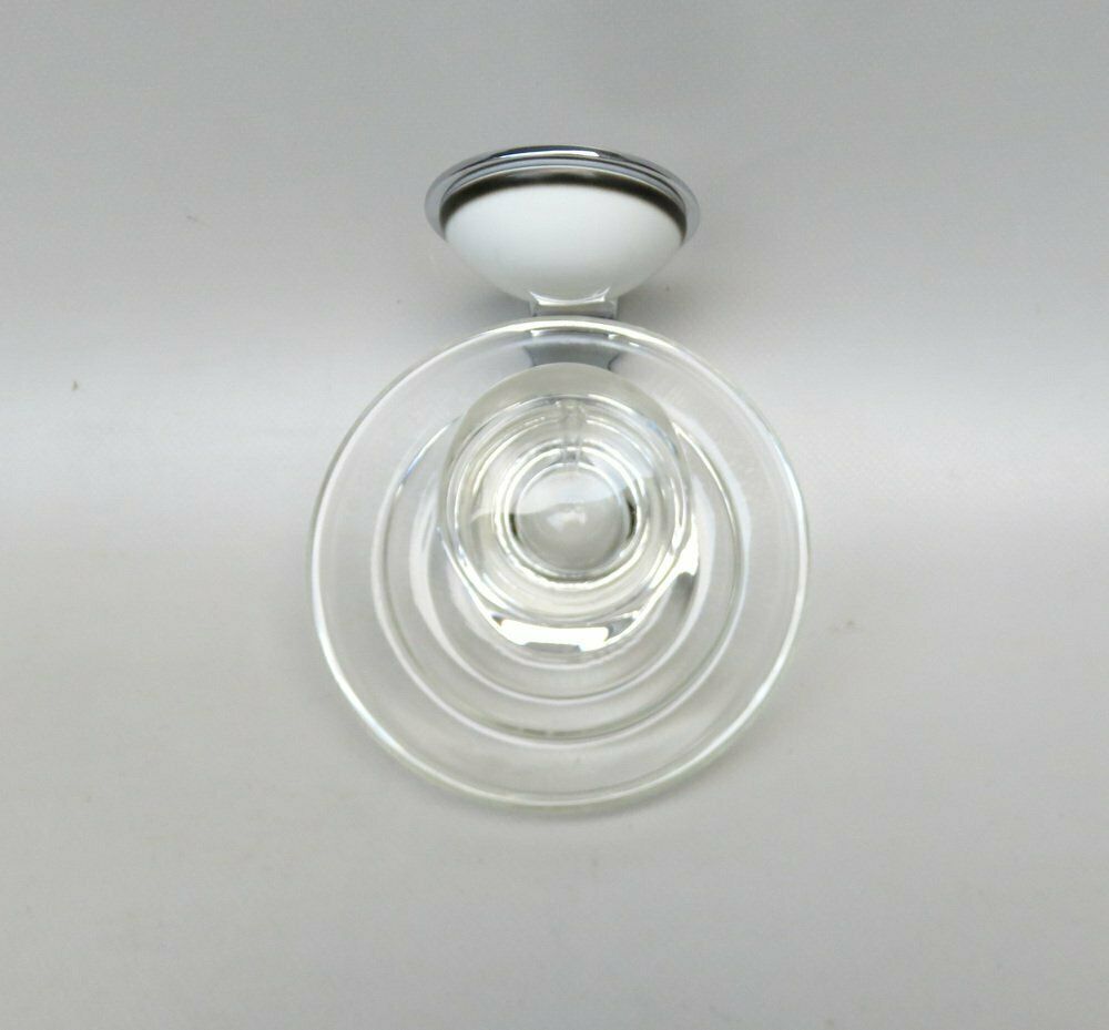 photo for sale Space Age Bathroom Set In Chrome Plated Brass And Porcelain, 1970s, Set Of 4