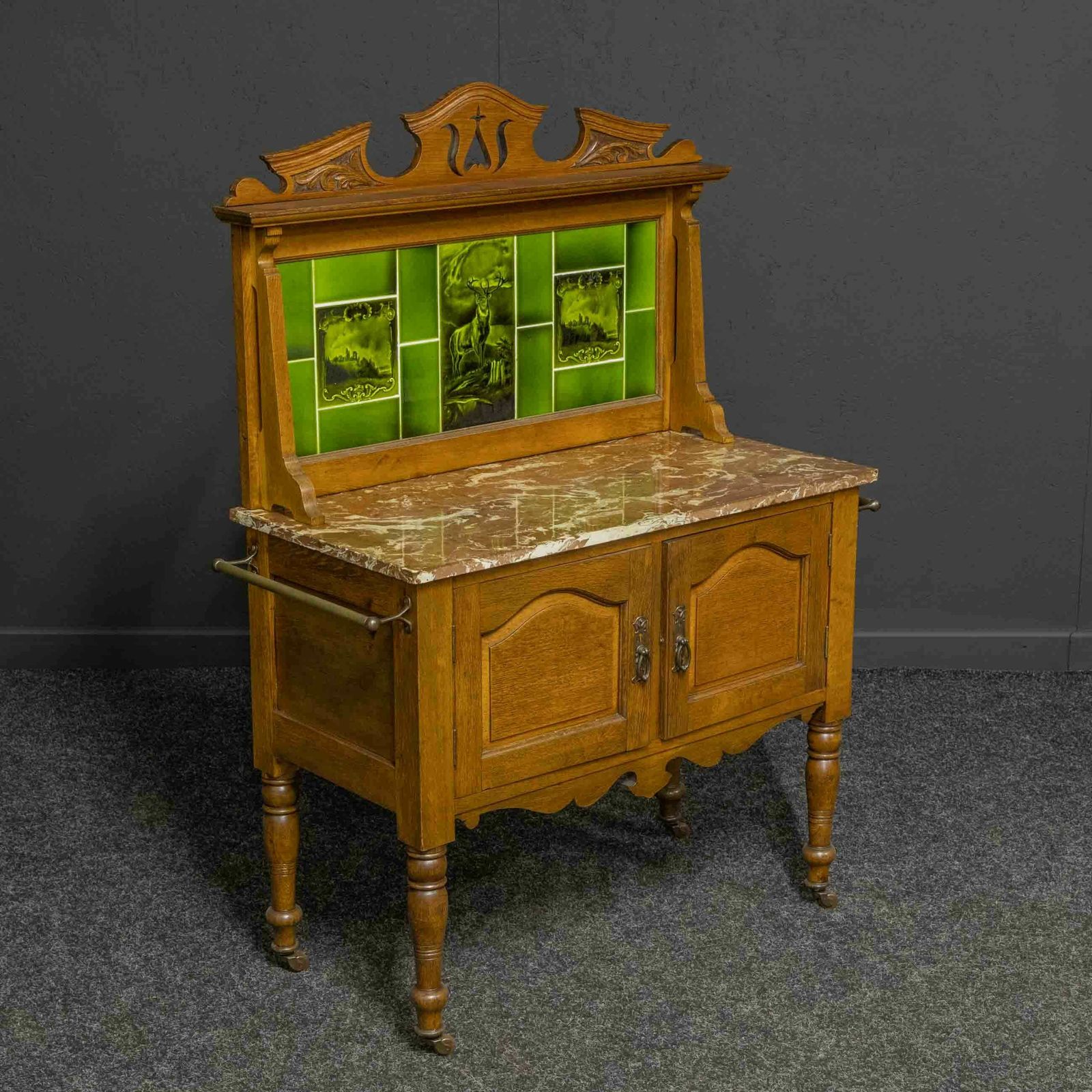 Edwardian Oak Washstand photo furniture