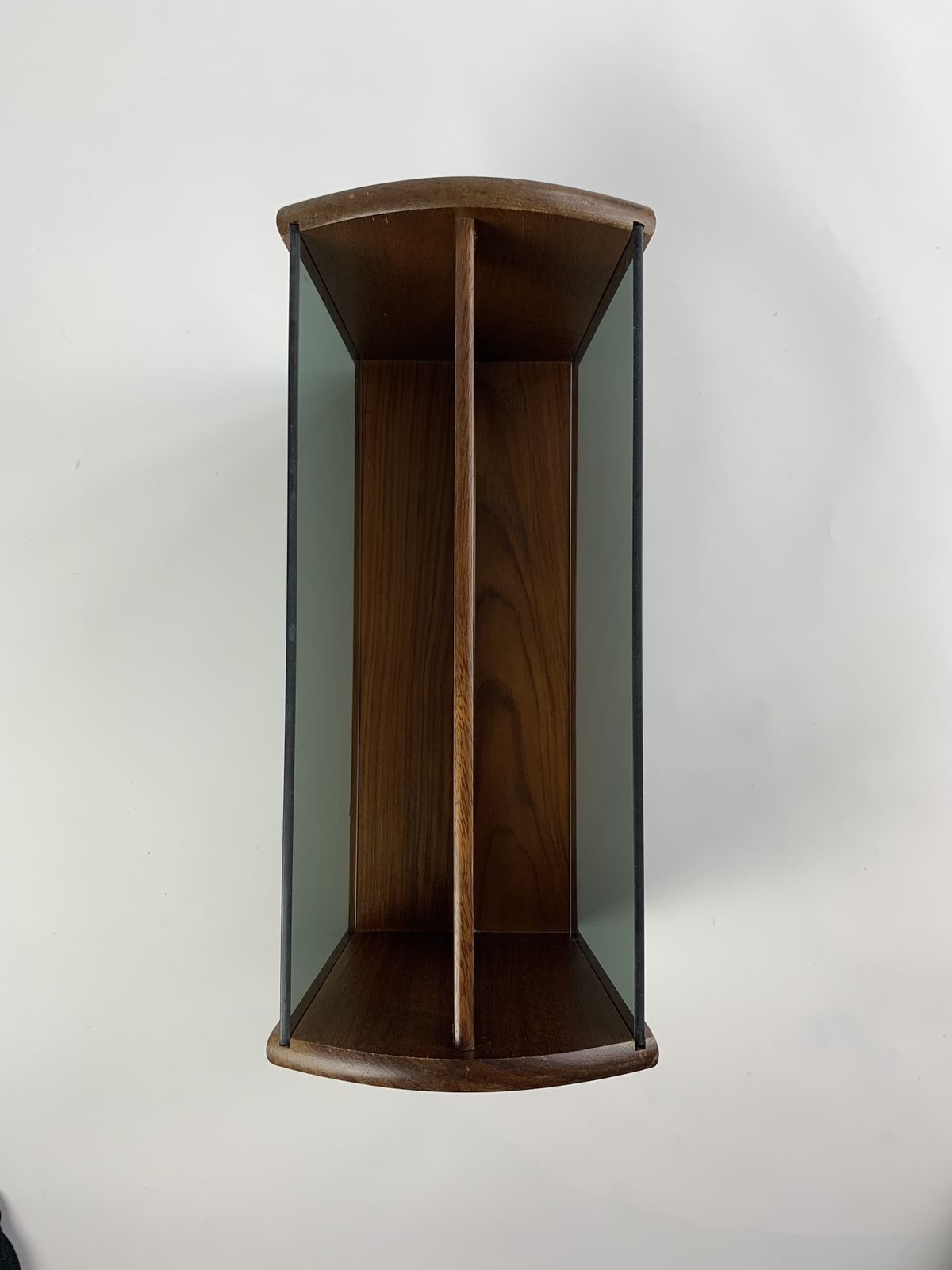 Mid Century Vintage Teak And Smoked Glass Magazine Rack photo buy