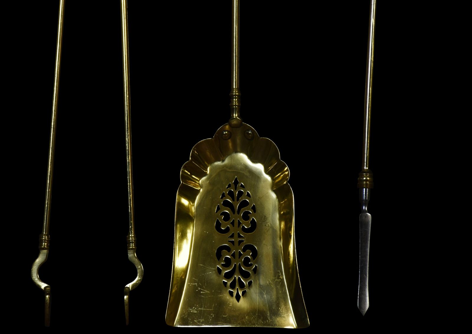 Brass Triple Companion Fire Tool Set photo 474.0