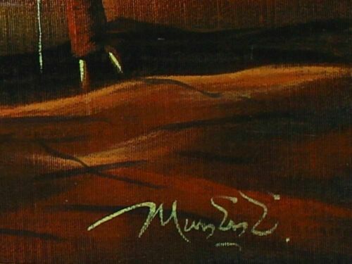 Acrylic African Tribal Painting On Linen photo for sale