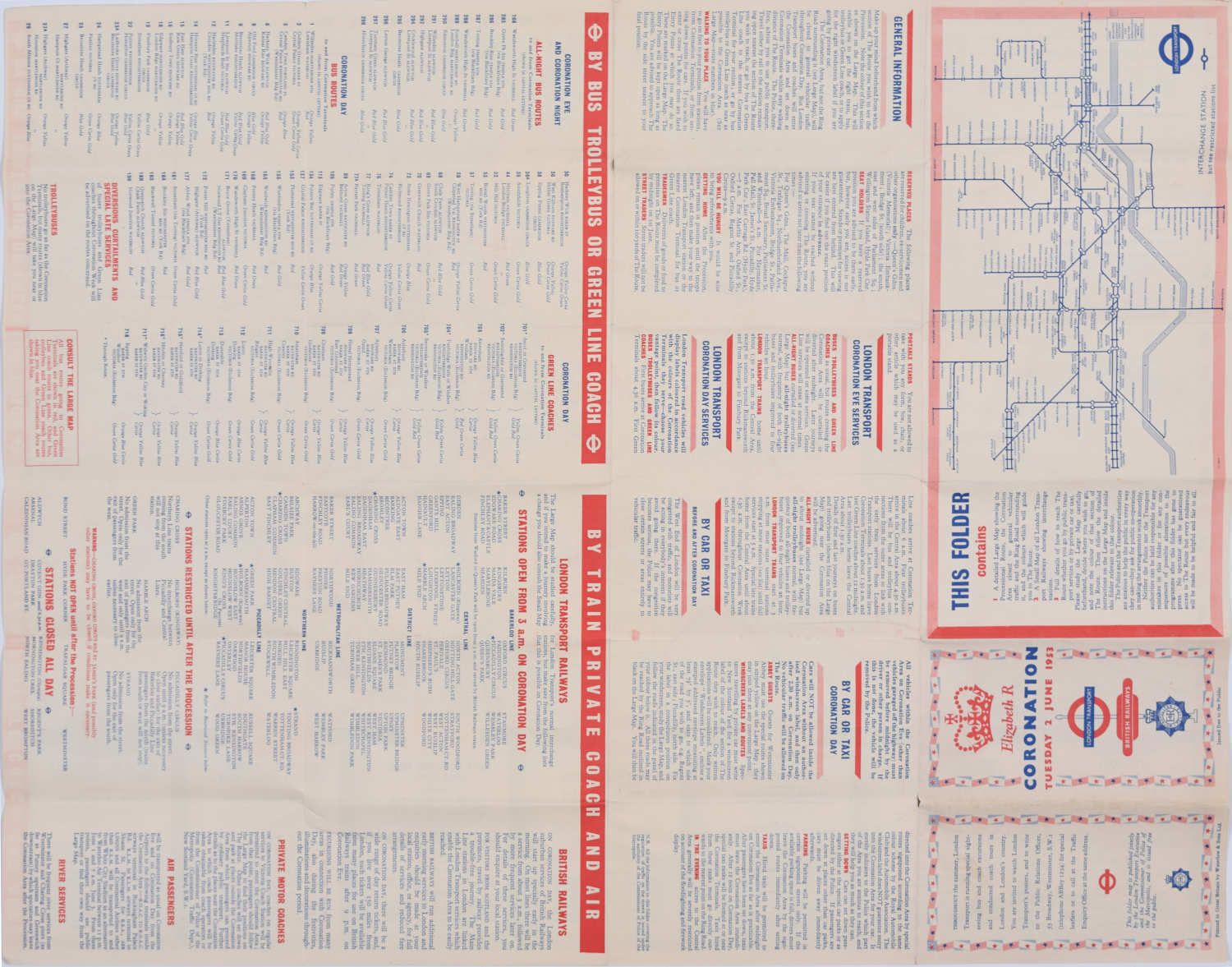 Coronation Arrangements – Map Of London (1953) photo 275.0