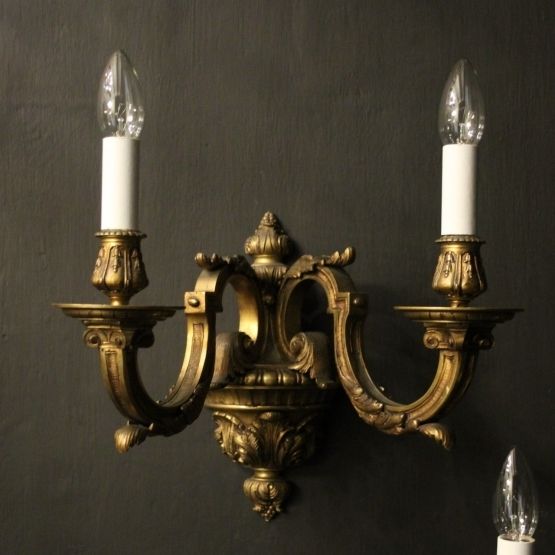 French 19th C Bronze Antique Wall Sconces photo furniture