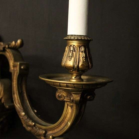 photo furniture French 19th C Bronze Antique Wall Sconces