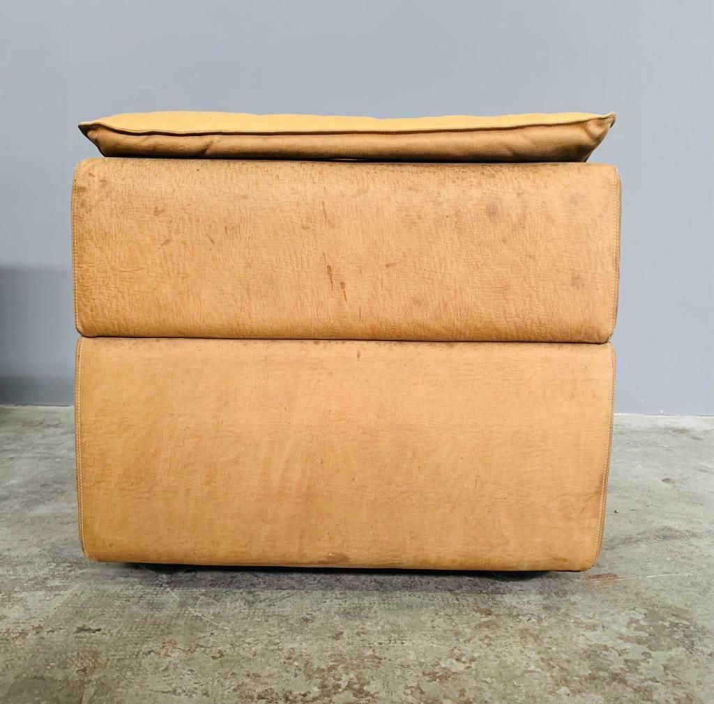 Furniture Bogo Sofa In Leather And Suede, By Carlo Bartoli For Rossi Di Albizzate, Set Of 5 photo