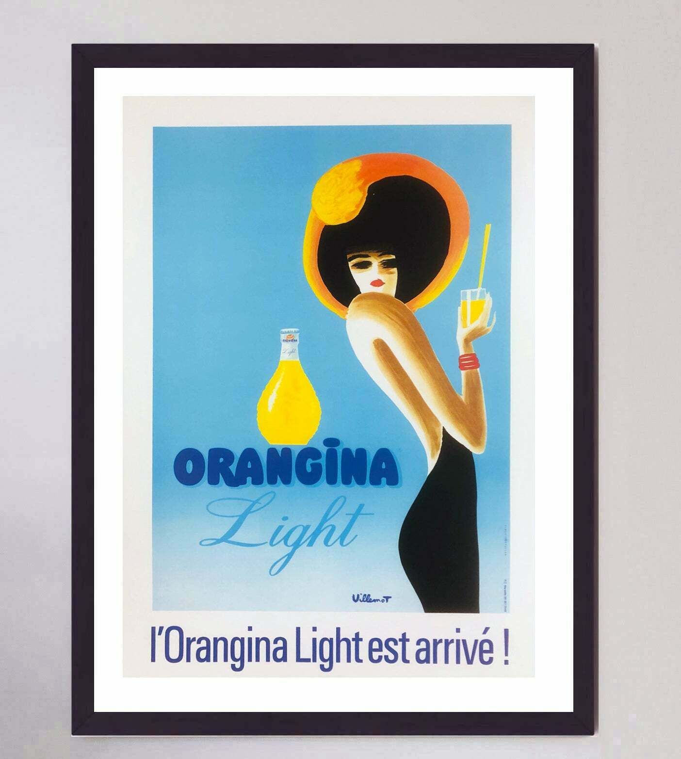 Orangina Light   Villemot Vendor 1980 Original Vintage Poster photo furniture