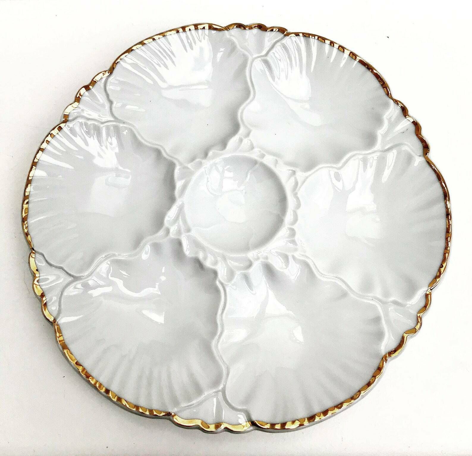Oesterbord Collectie Antiek 1 Oesterbord, Porcelaine De Baudour, Vintage Belgisch, Wit Oesterbord, Bord Collectie photo furniture