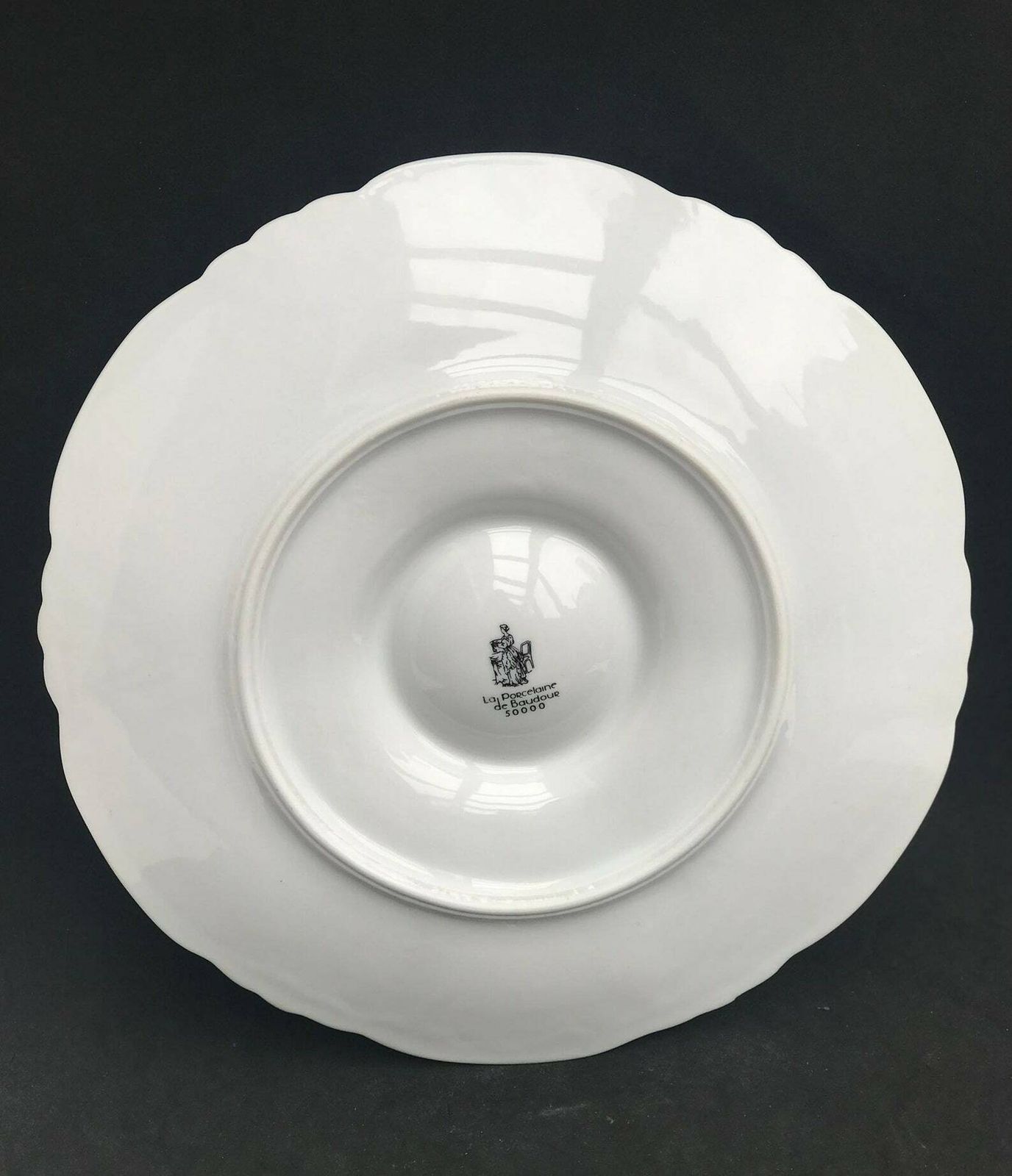 photo for sale Oesterbord Collectie Antiek 1 Oesterbord, Porcelaine De Baudour, Vintage Belgisch, Wit Oesterbord, Bord Collectie