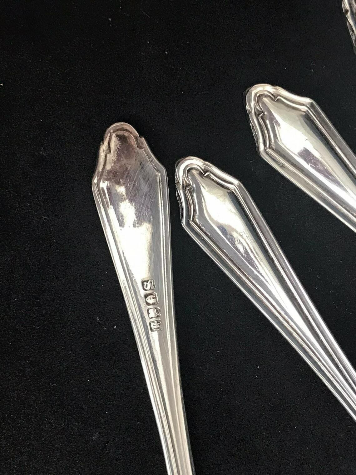 Art Nouveau Antique Silver Plated Tea Set Strainer And Spoons Set 6 Boxed England Victorian Flatware Boxed 1910s Gift Tea Lover Hostess photo 147.0