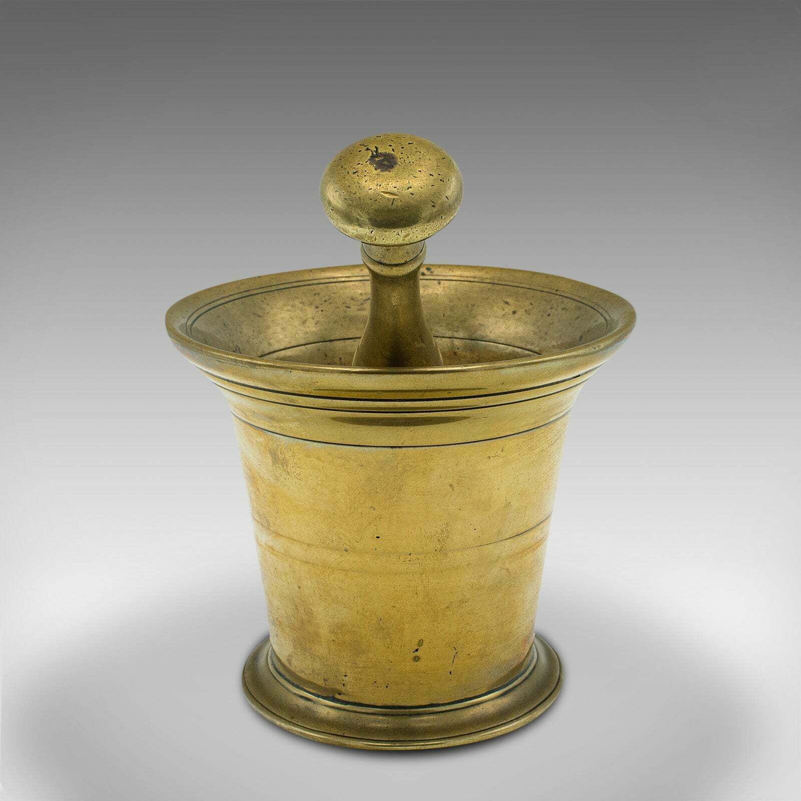 Antique Apothecary Mortar And Pestle, English, Brass, Chemist, Victorian, C.1850 photo Home Decor