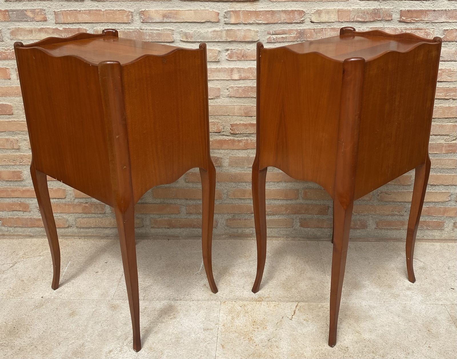 photo for sale Pair Of French Cabriole Legs Nightstands Or Bedside Tables