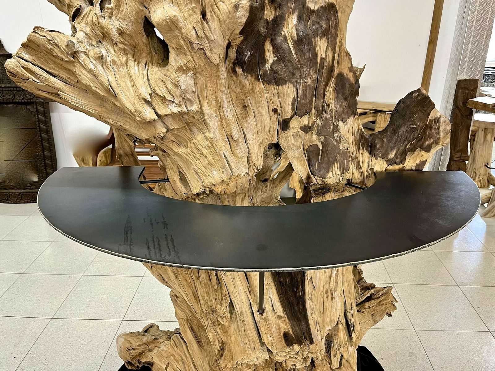 Garden Furniture Gigantic Teak Root Stand Up Bar   Organic Modern, Indonesia 2022 photo