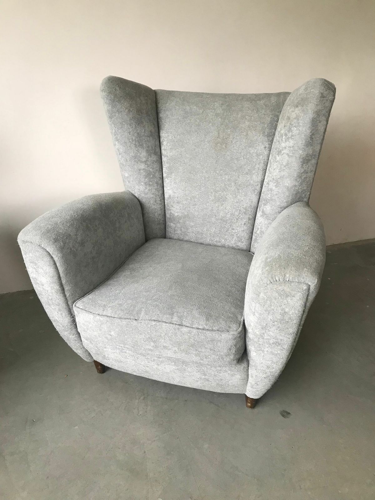 Pair Of Italian Velvet Armchairs photo for sale