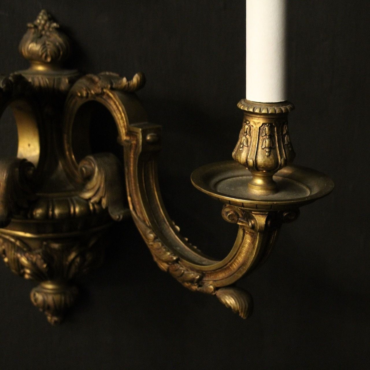 photo buy French 19th C Bronze Antique Wall Sconces