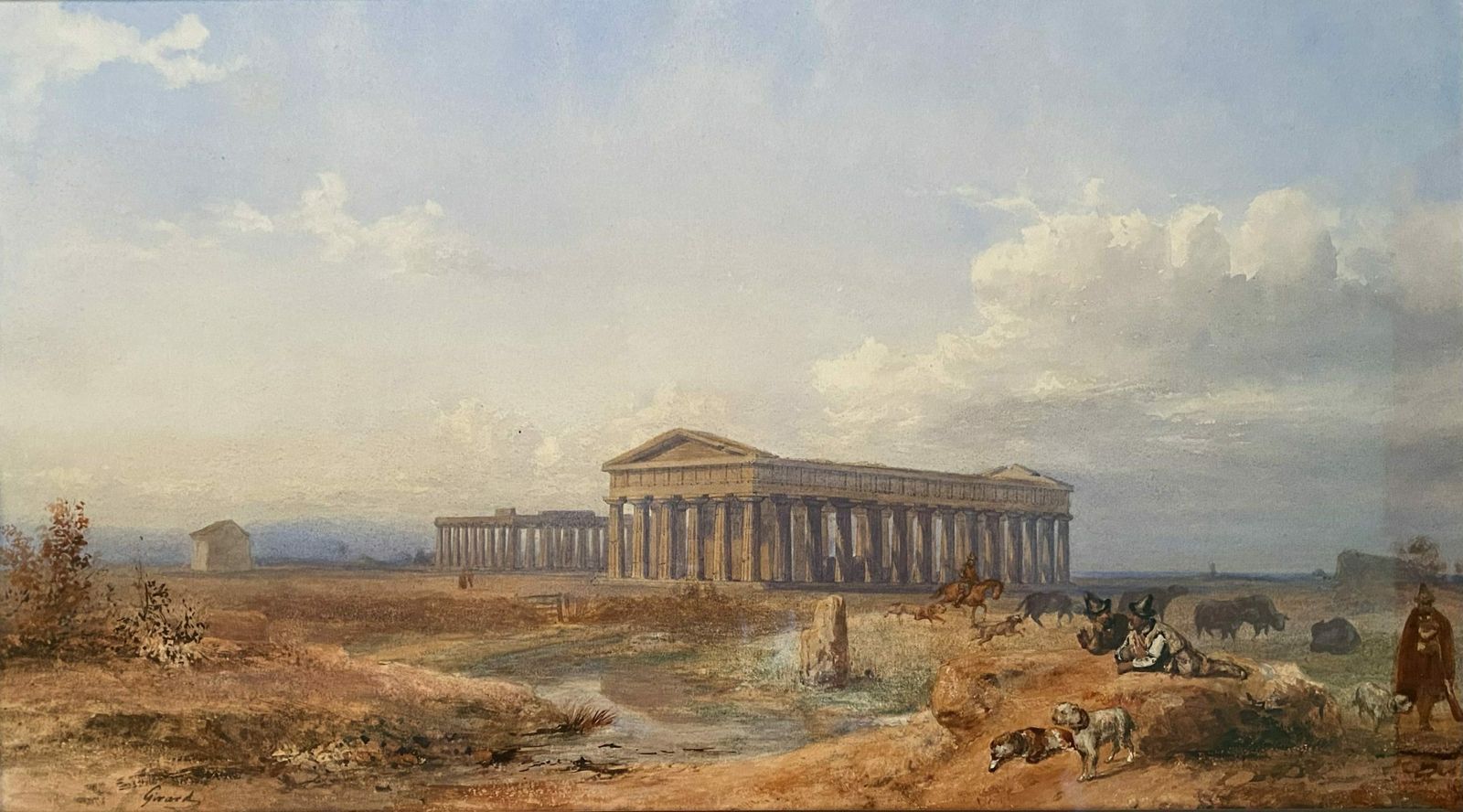 'The Greek Temples Of Paestrum' Door Paul Albert Girard, Parijs 1839 – 1920, Frans photo furniture