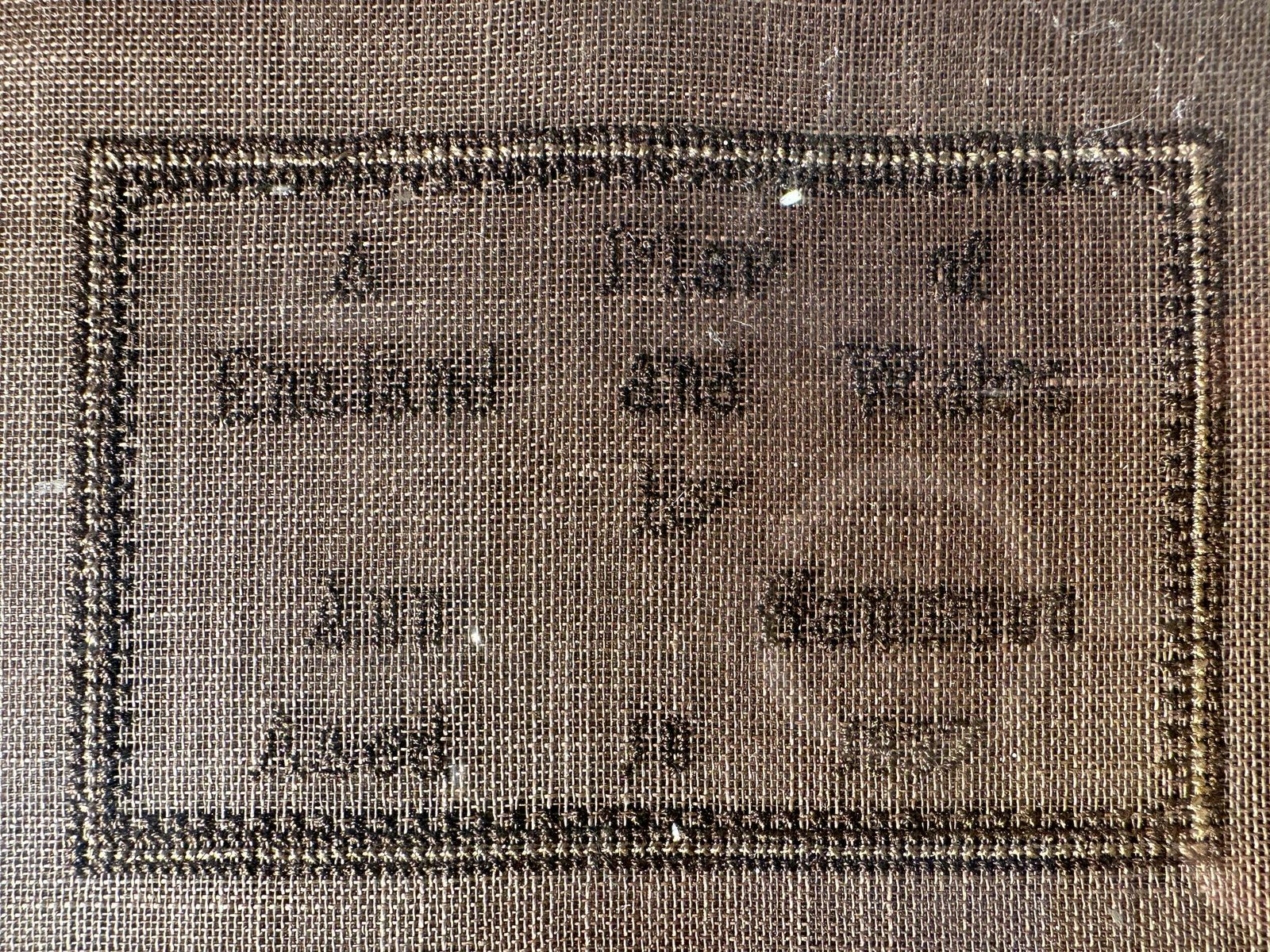 Antique Regency Needlepoint Lace Sampler Map Of England & Wales By Ann Hampson Aged 10 Dated 1837 photo for sale
