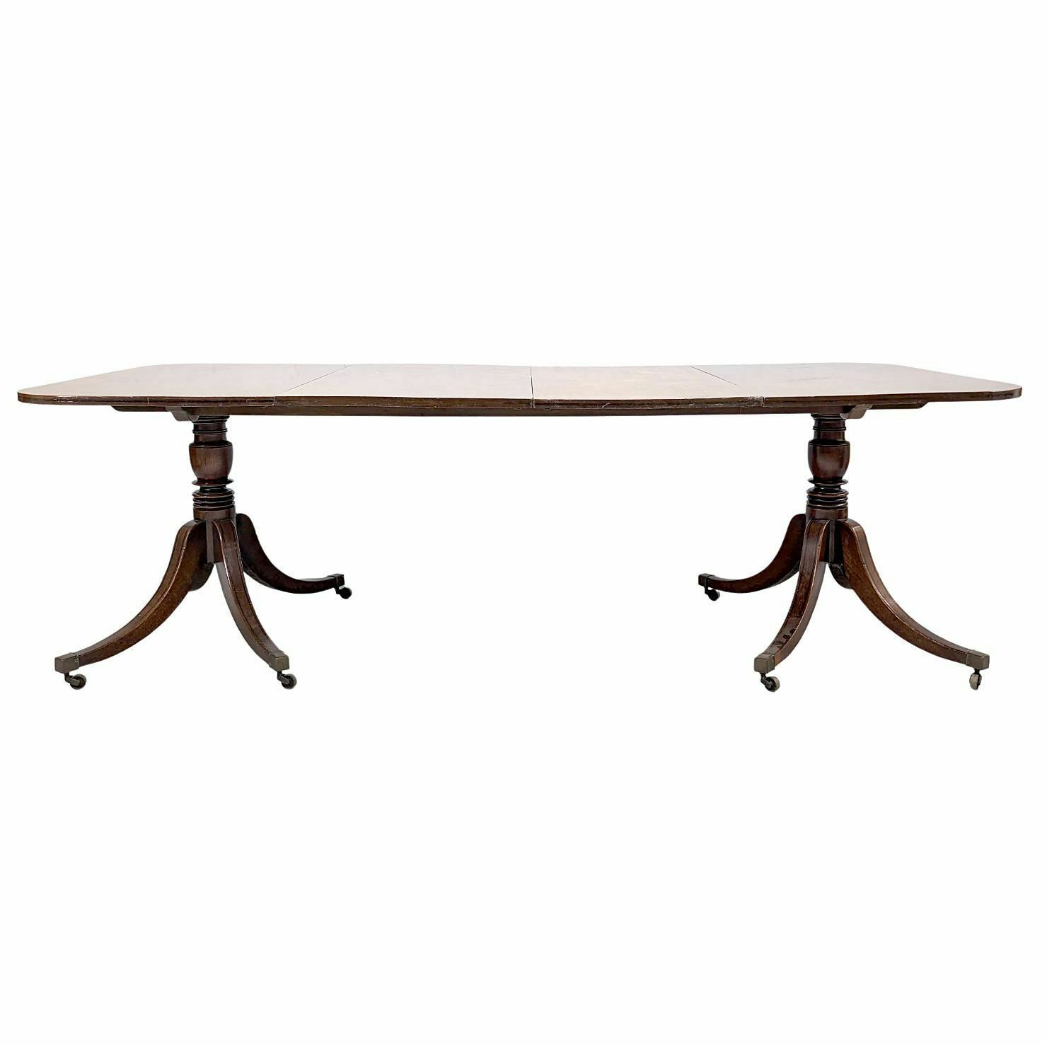 English Rectangle Table In Mahogany With Extensions That Can Be Paired With 19th Century Consoles