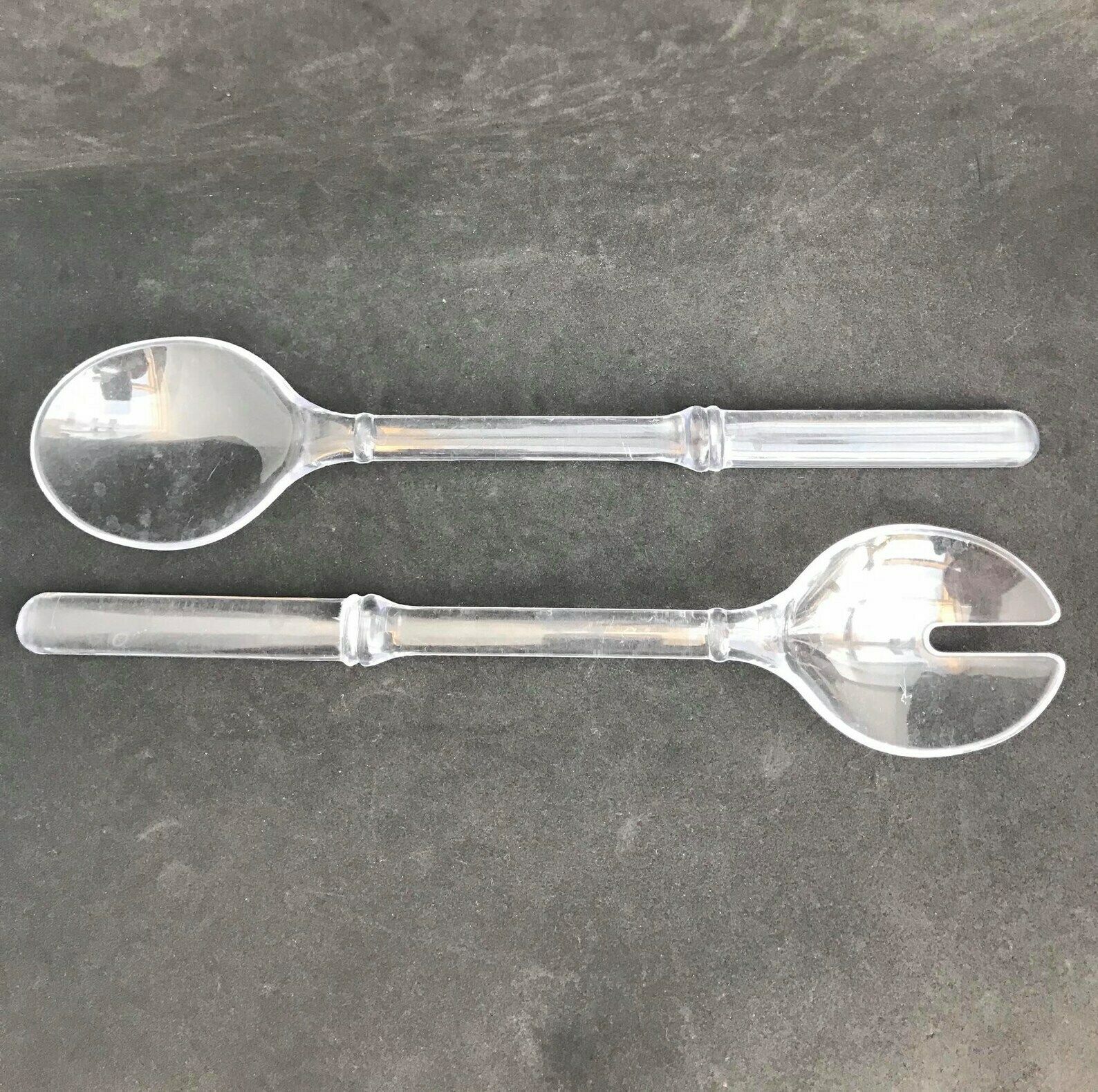 Saladecouvert Lepel Vork Salade Frans, Hoorn Vork En Lepel, Serveercouvert, Jaren '40 Buffetserver Diner Serveerset Cadeau Voor Gastvrouw photo Woonaccessoires