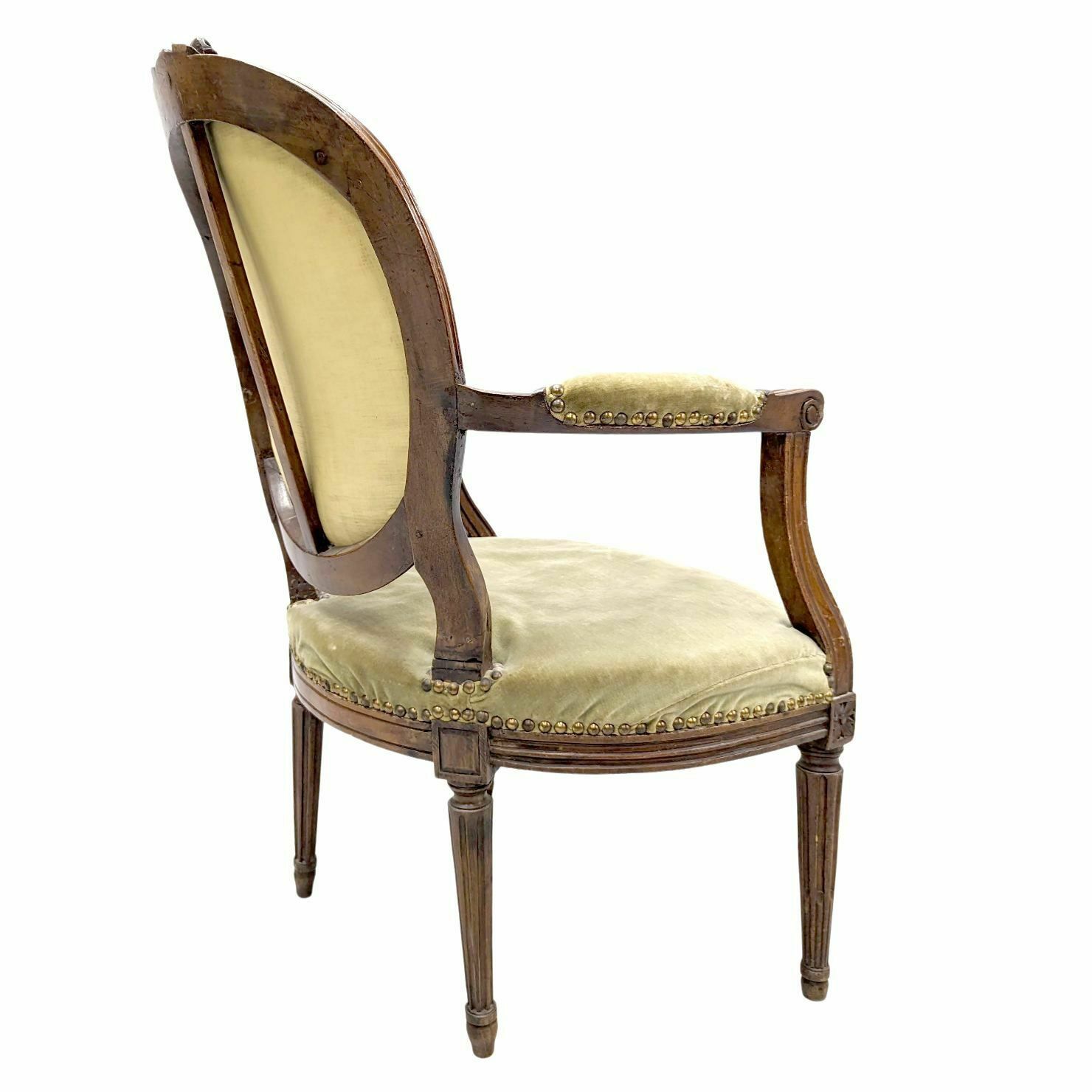 Series Of 5 Armchairs From The Transition Period In Walnut Bench Basket From The Transition Period In Walnut From The 18th Century photo 4133.0