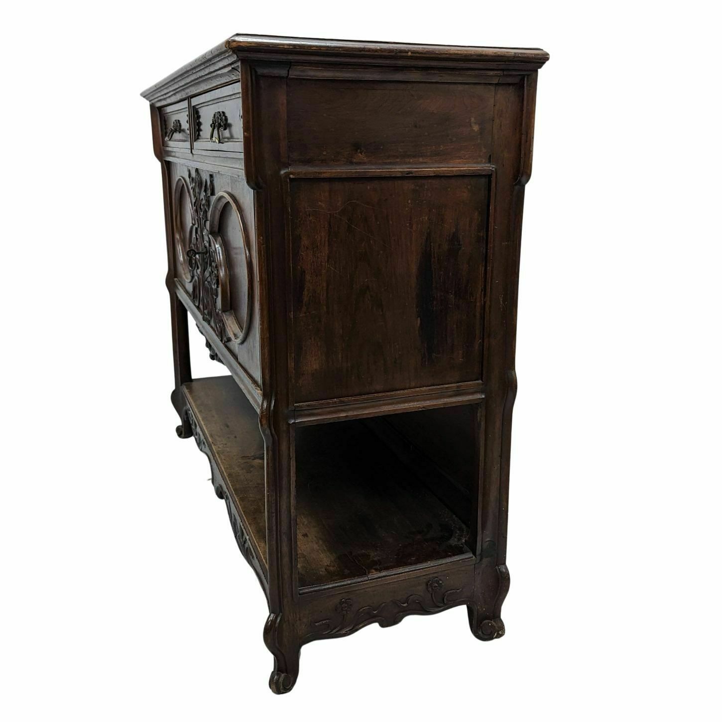 Art Nouveau Walnut Service And Its Mirror, 1900 Period photo for sale