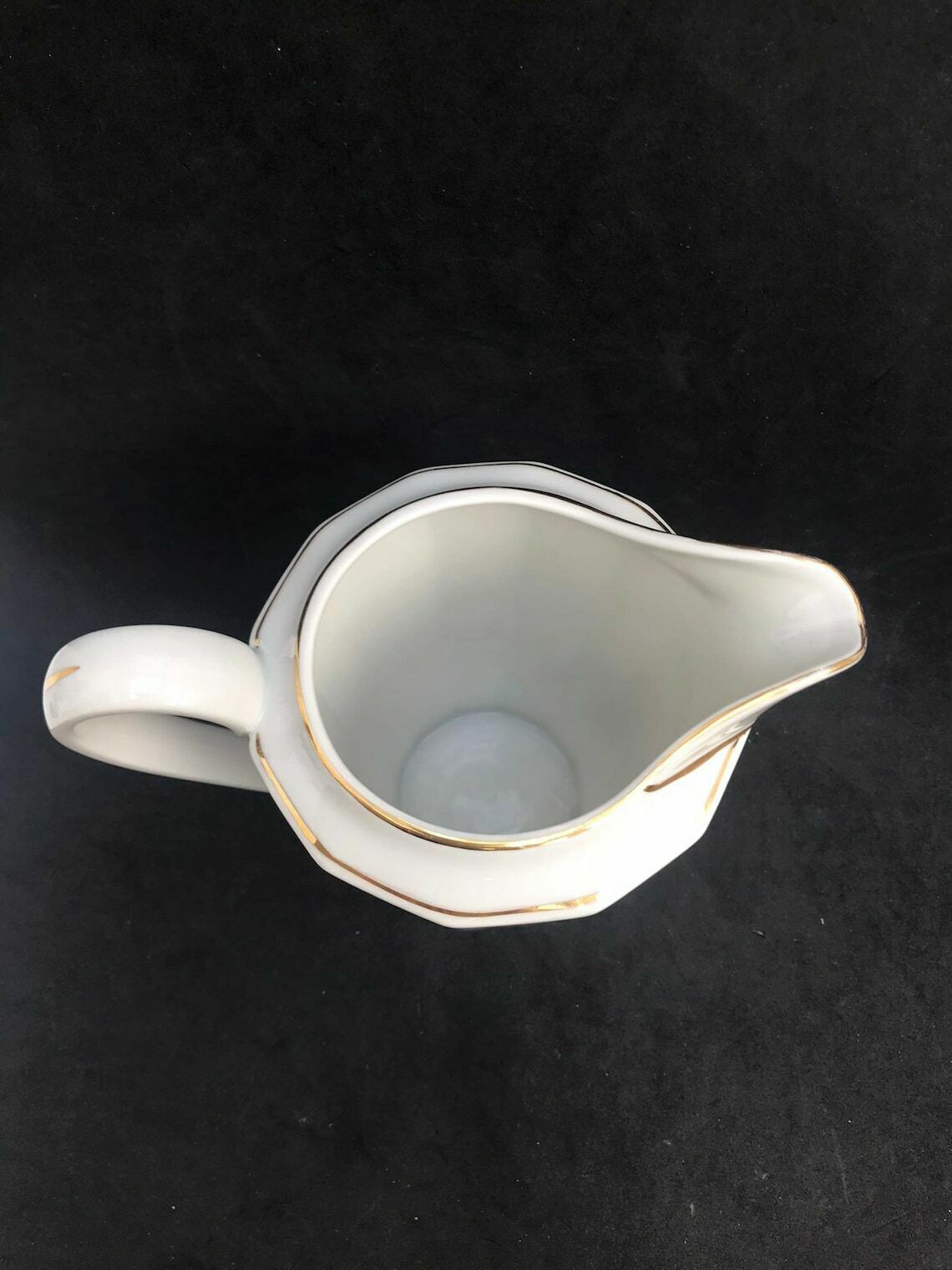 photo furniture Porcelain Milk Jug Large Creamer Floral Milk Pot Tea Coffee 1940s Porcelain De Boudour Cerabel Belgium Wedding Gift Illustration Gold Rim