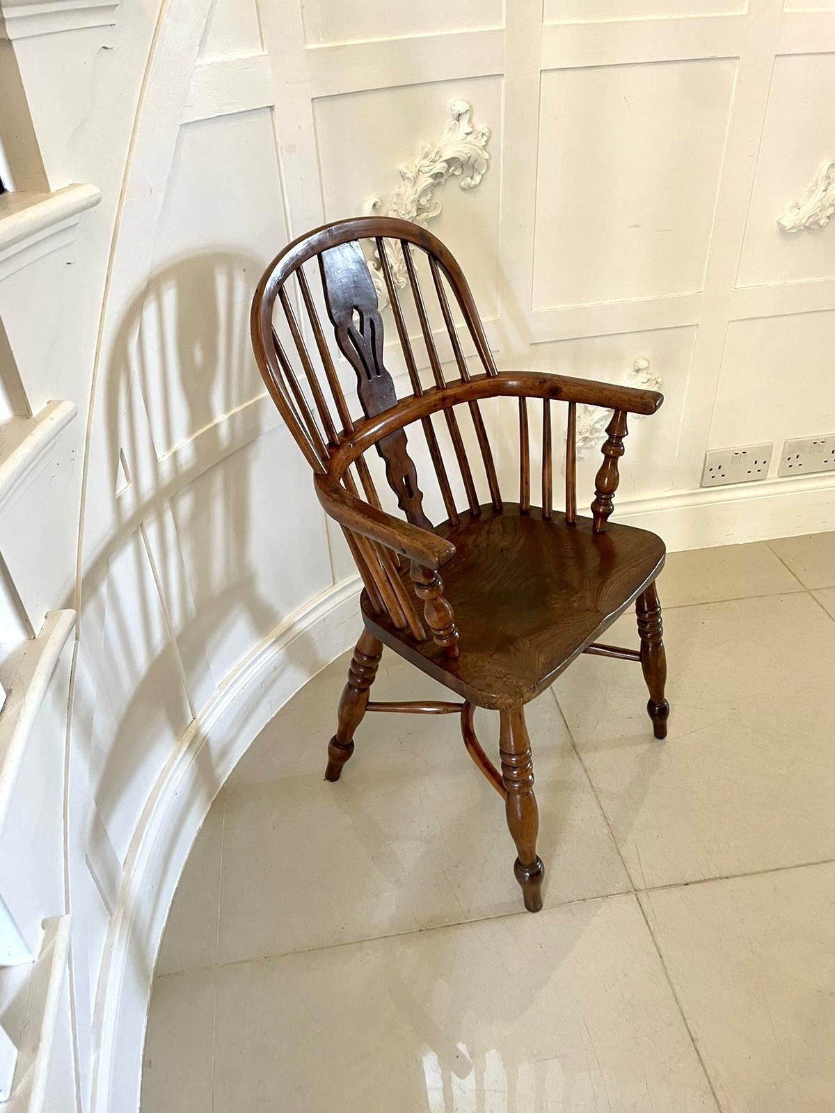 Antique Quality Child’s Yew Wood Windsor Chair