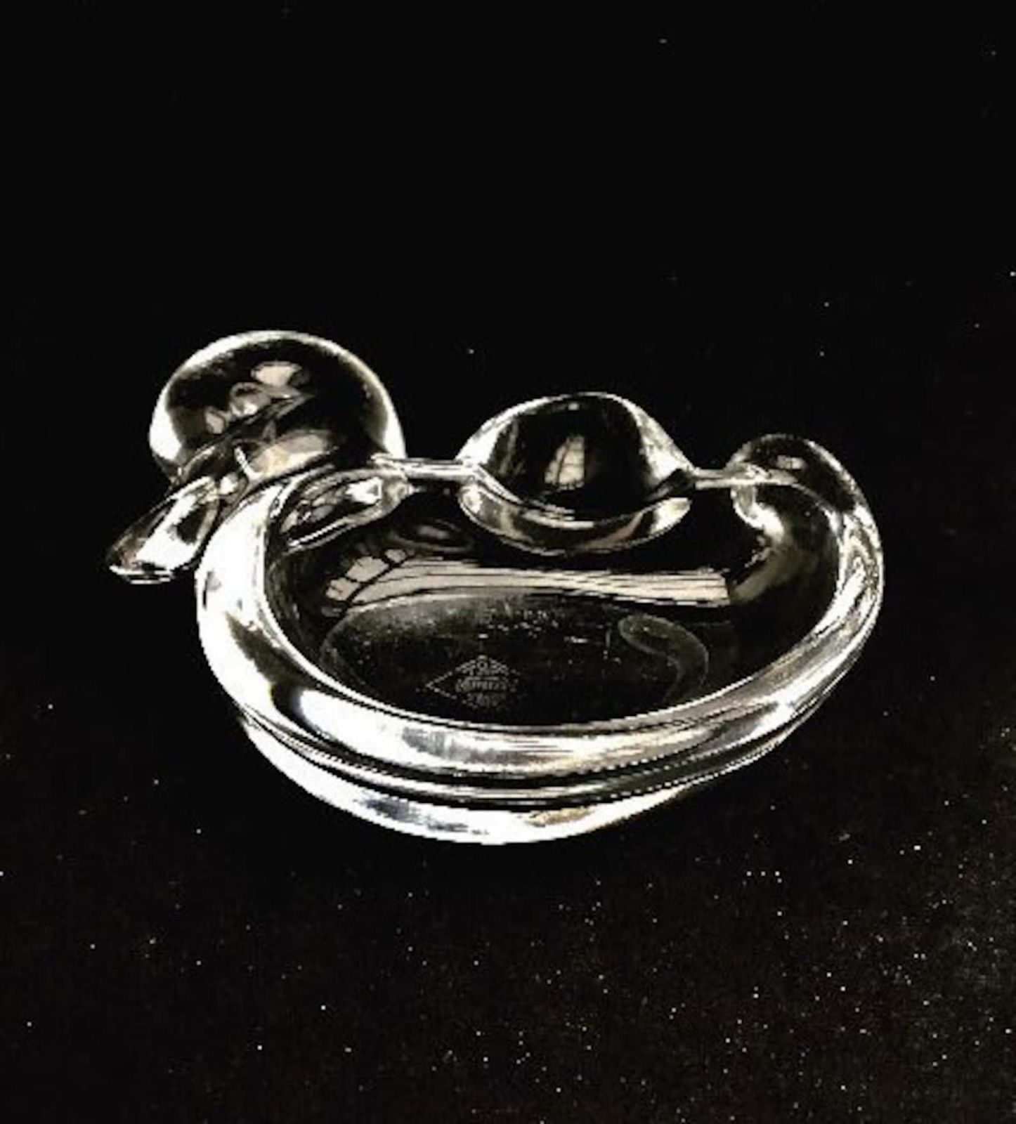 Ashtray Paperweight Bowl Duck Bird Shaped Heavy Crystal Cigar Ashtray By Art Vannes France Art Glass Dove Clear Gift For Her Wedding Gift