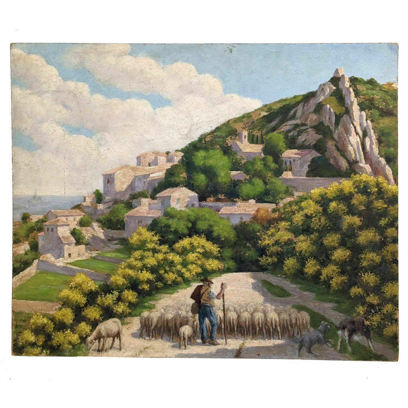 Oil On Canvas Pastoral Scene Provencal School Remy Mayan