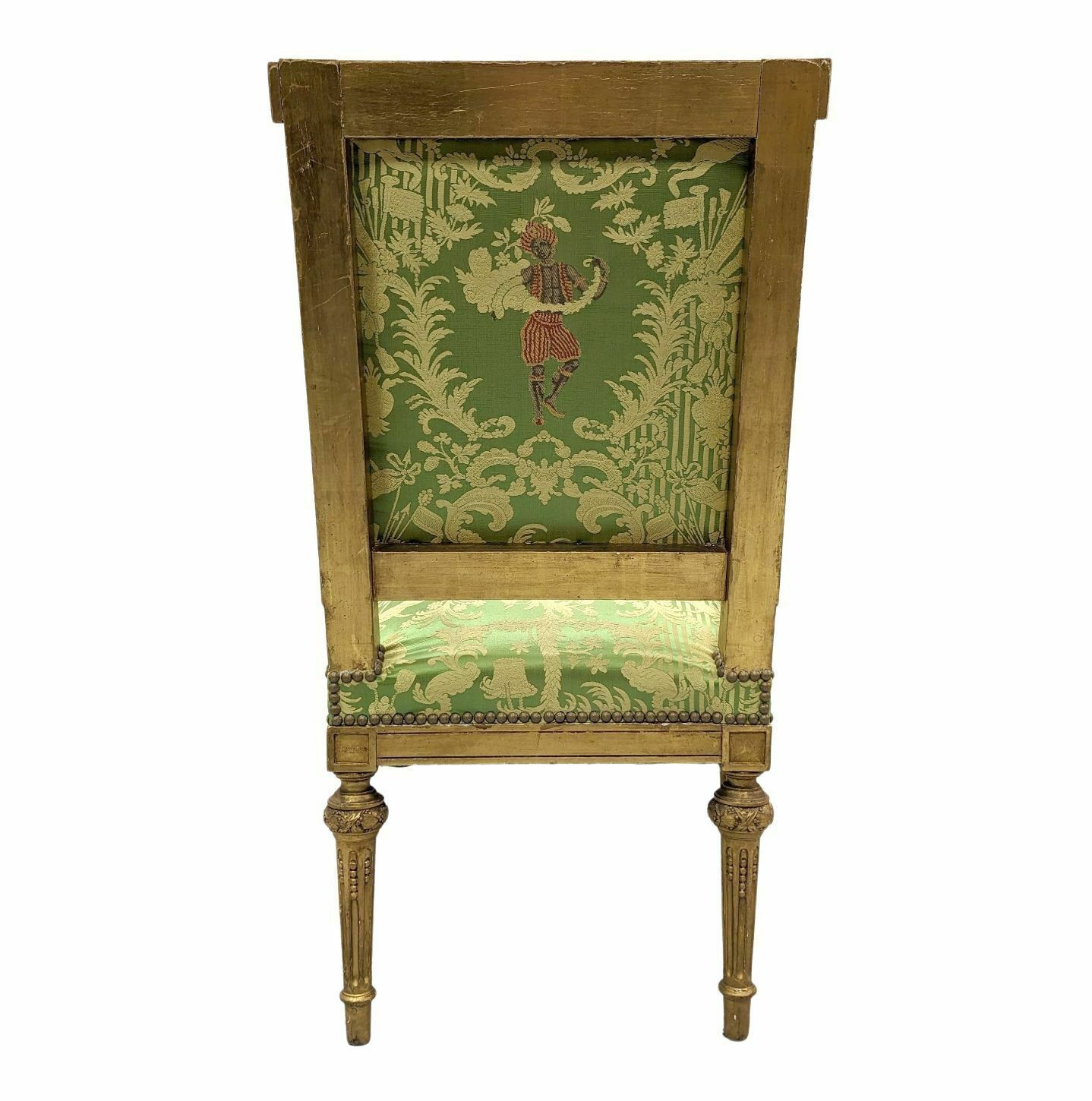 Armchair In Gilded Wood XIX In Louis XVI Style photo for sale