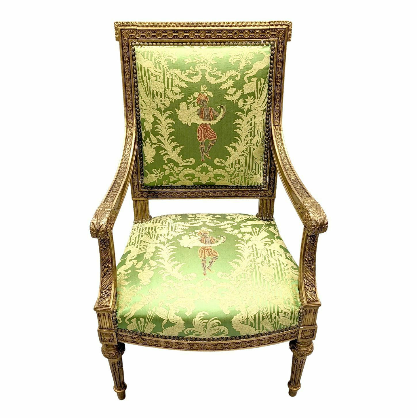 Armchair In Gilded Wood XIX In Louis XVI Style photo 2067.0