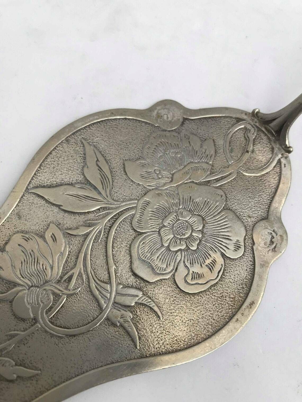 Taartschep Antiek Wmf N Art Nouveau Verzilverd Duits Taartschepper Taartvork Bruidstaart Huwelijkscadeau Romantisch 1900s photo vinterior