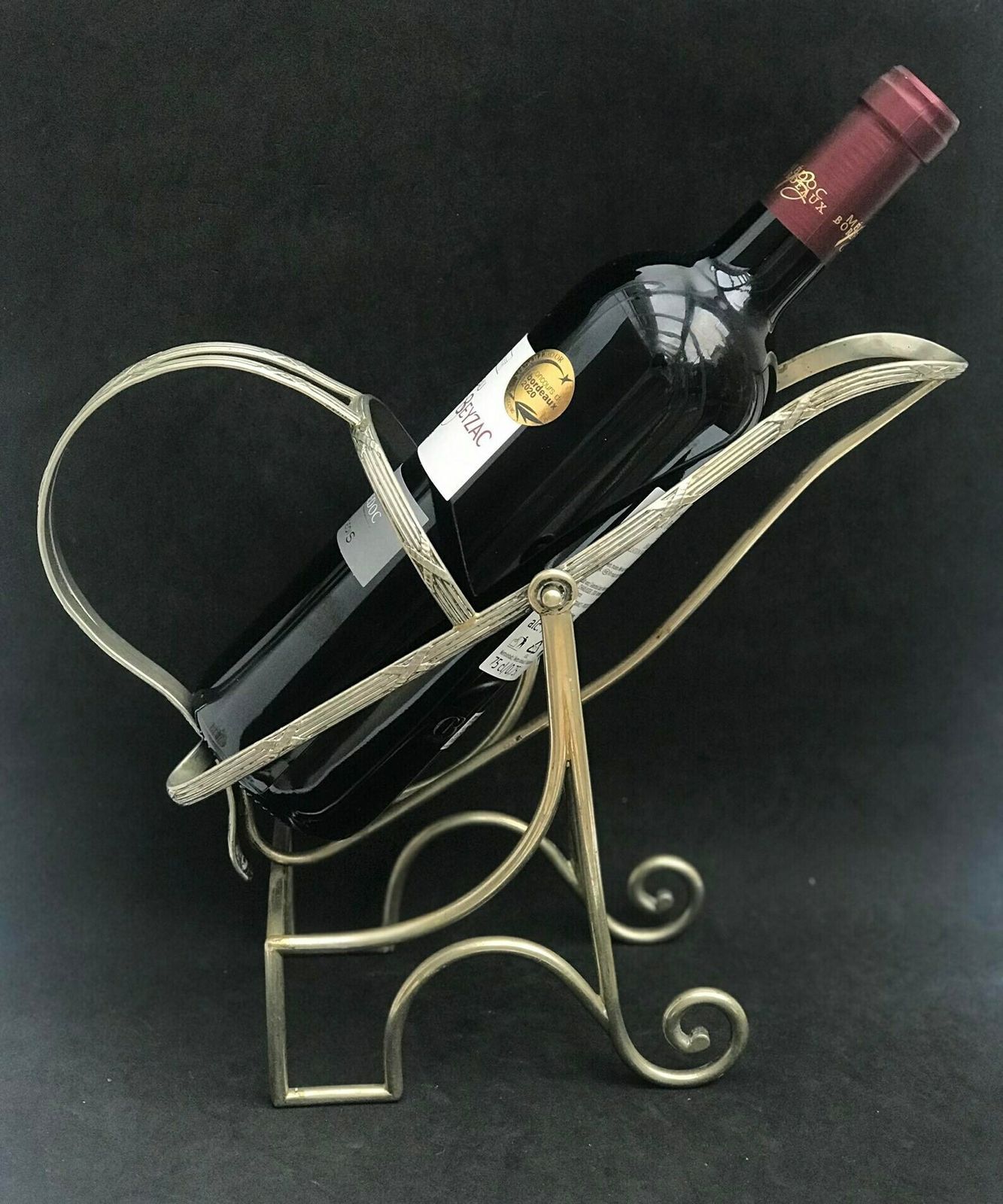 Wine Cradle Bottle Stand Holder Wine Cradle, Mechanical Wine Holder Stand Bar Accessories Gift For Him Bar Tools Bar Cart Stylish photo vinterior