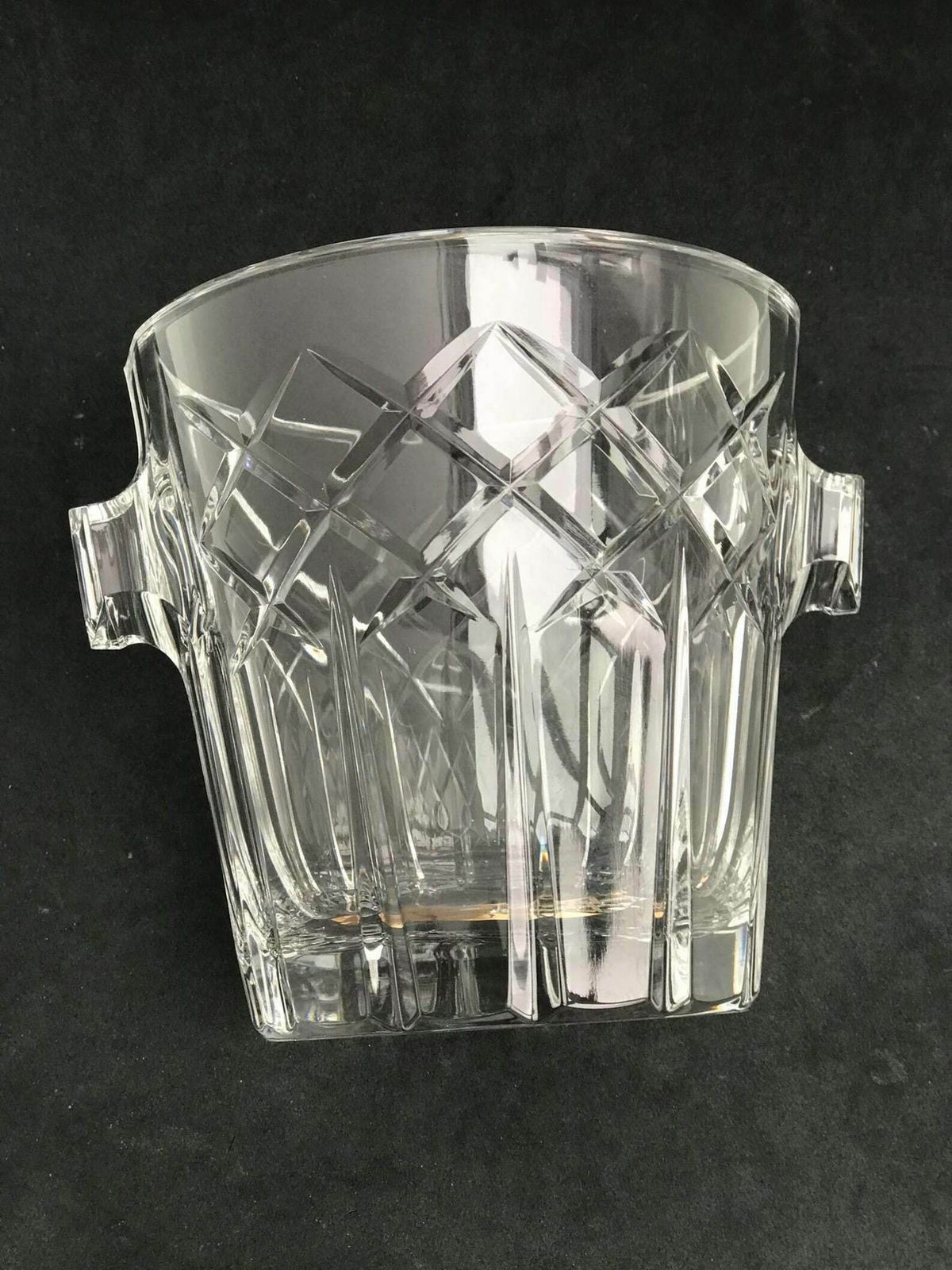 Ijsemmer Vintage Val Saint Lambert Gesigneerd Zwaar Geslepen Kristal 50s. Geslepen, Baraccessoires Mid Century Modern Bar Cocktails Cadeau photo 202.0