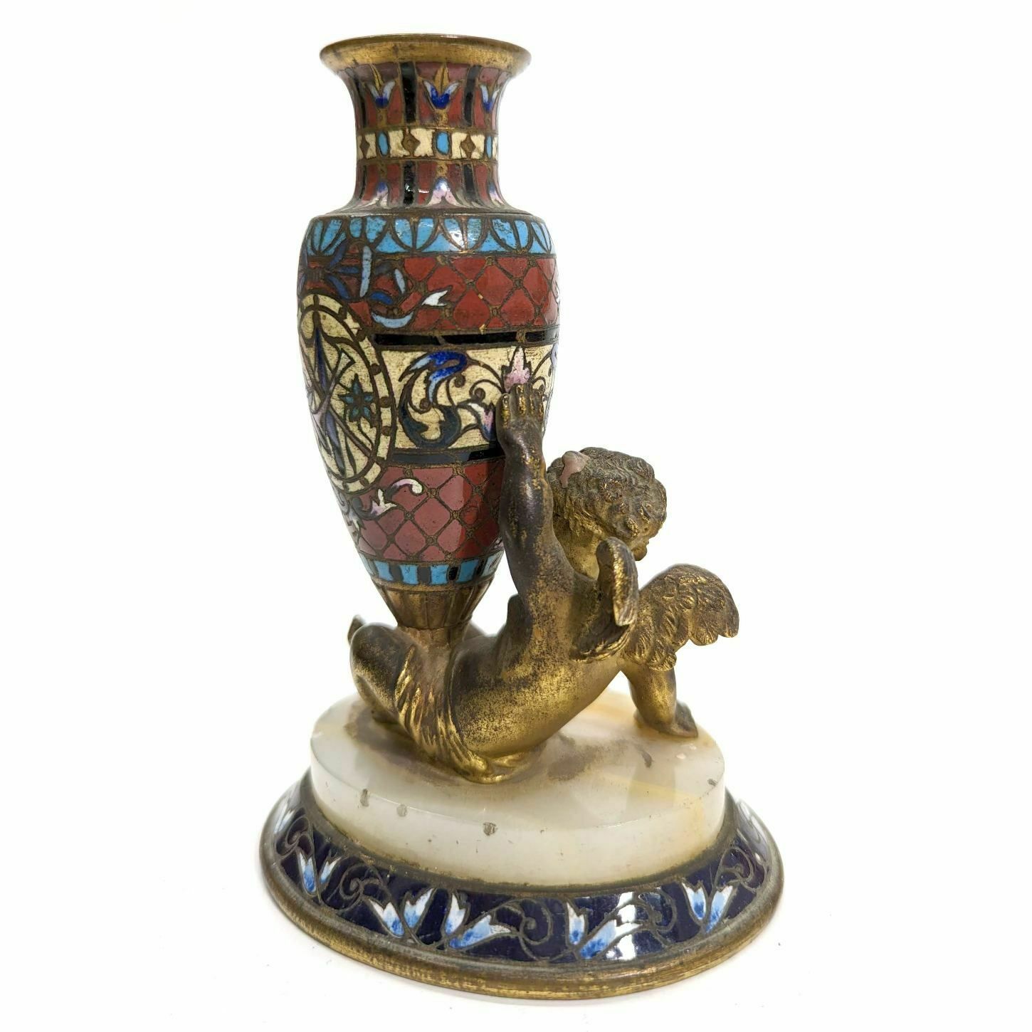 Pair Of Gilt Bronze Cloisonné Soliflores Xixth Napoleon III photo furniture