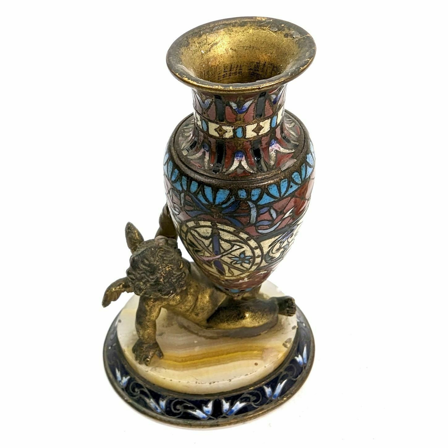 Pair Of Gilt Bronze Cloisonné Soliflores Xixth Napoleon III photo Home Decor