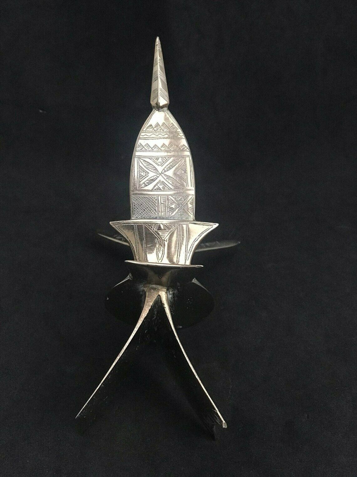 Tuareg Art Camel Saddle Ethnic Amulet Talisman Silver Tribal Jewelry African Berber Nomadic Art Authentic Handmade Decor Tuareg Collector photo Home Decor