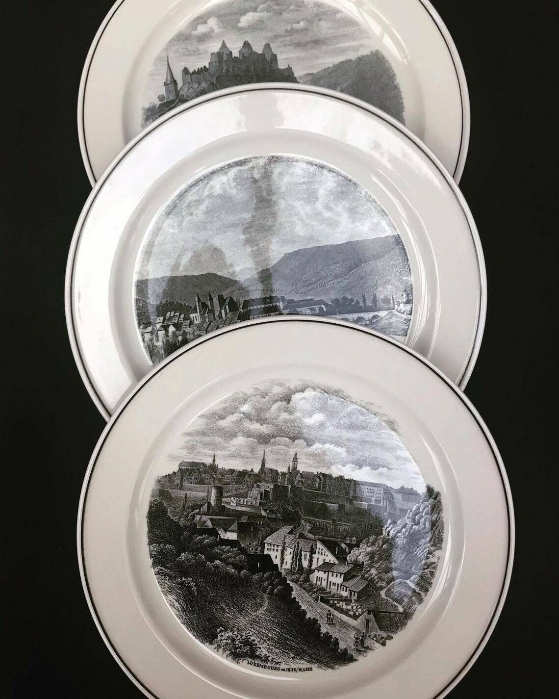 photo for sale 3 Villeroy & Boch Dinerborden Boch Septfontaines J B Fresez Verzamelbaar Porselein Vervangend Vintage Serviesgoed Bord, Niet Meer Leverbaar