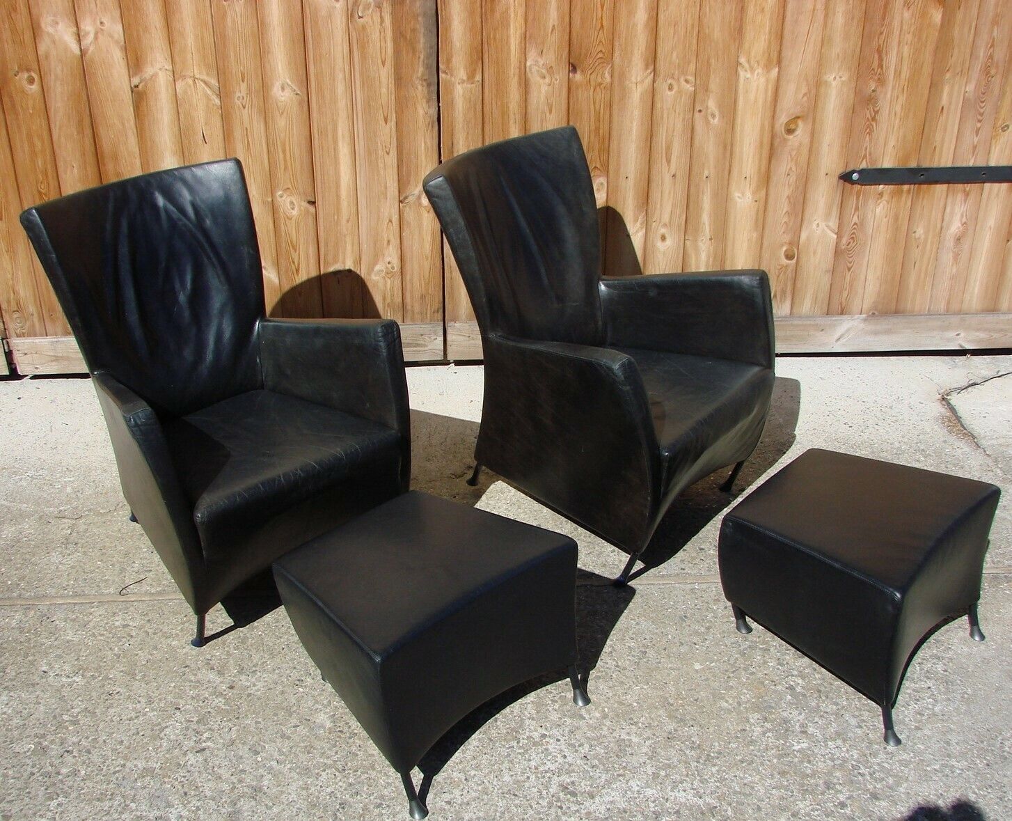 photo for sale Pair Of Armchairs With Footstool Montis, 1980s