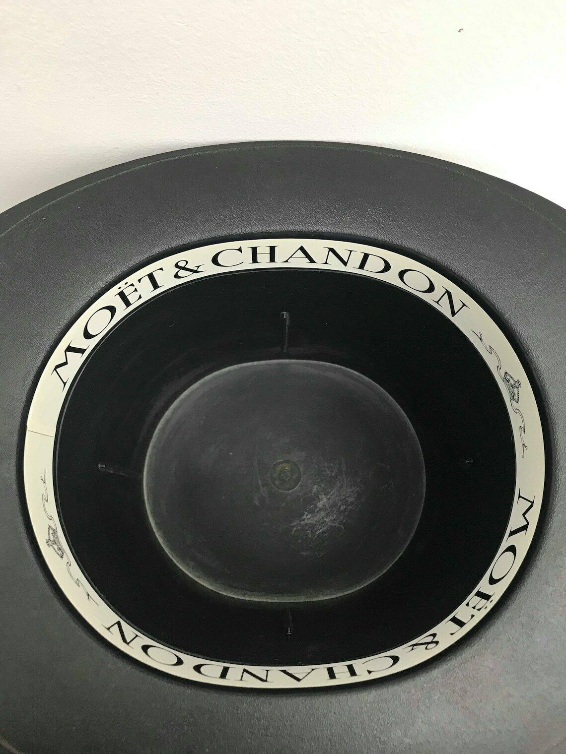 Champagne Ice Bucket Moet And Chandon French Vintage 80s Hat Shaped Wine Cooler Large Rigid Plastic Bar Cart Garden Bar Drinks Barware Gift photo for sale