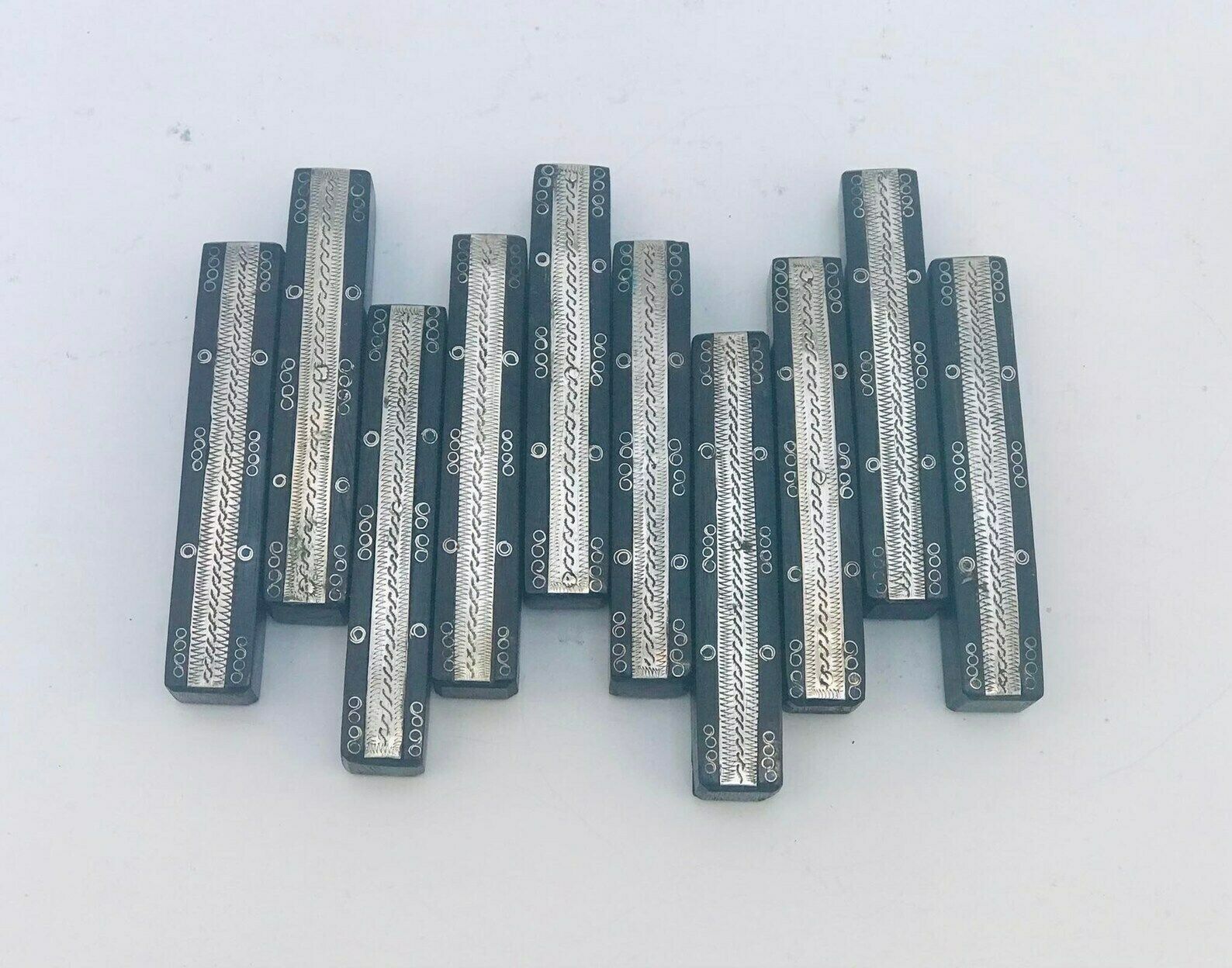 Messenlegger Set Tuareg Zilver Tribaal Berber Nomadisch Kunst Handgemaakt Decor Houten Zilver Afrikaanse Kunst Verzamelaar Huwelijkscadeau Uniek photo 173.0