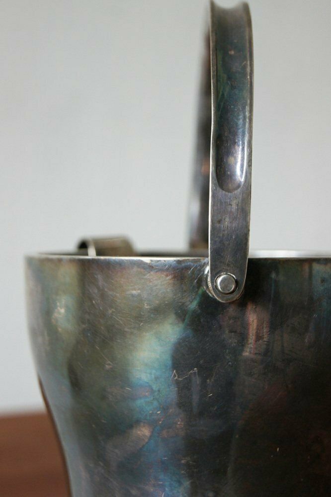 Vintage Modern Silver Plated Ice Bucket, 1930 photo 322.0